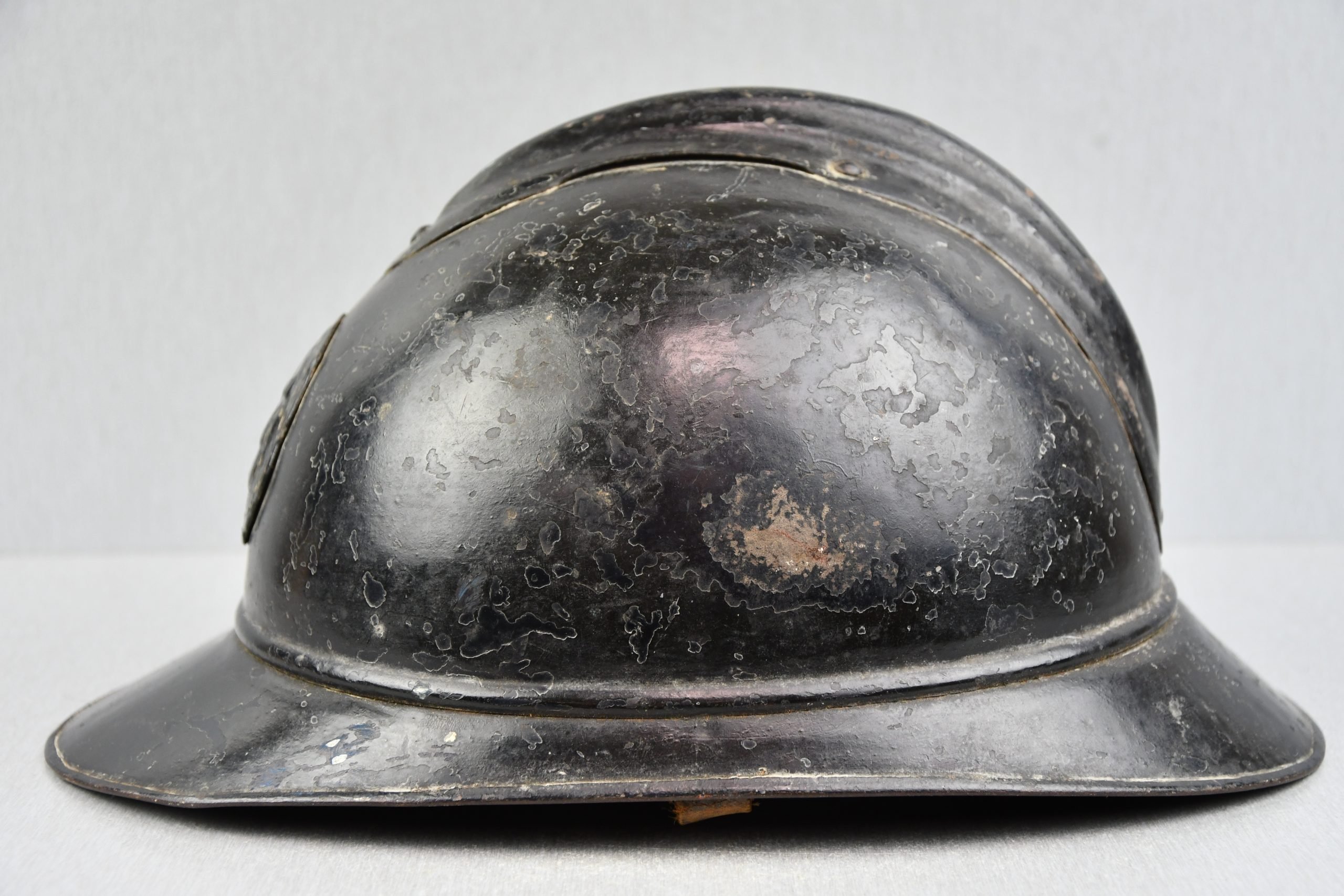 WW1 M1915 black Belgian Adrian helmet for Rijkswacht — image 3