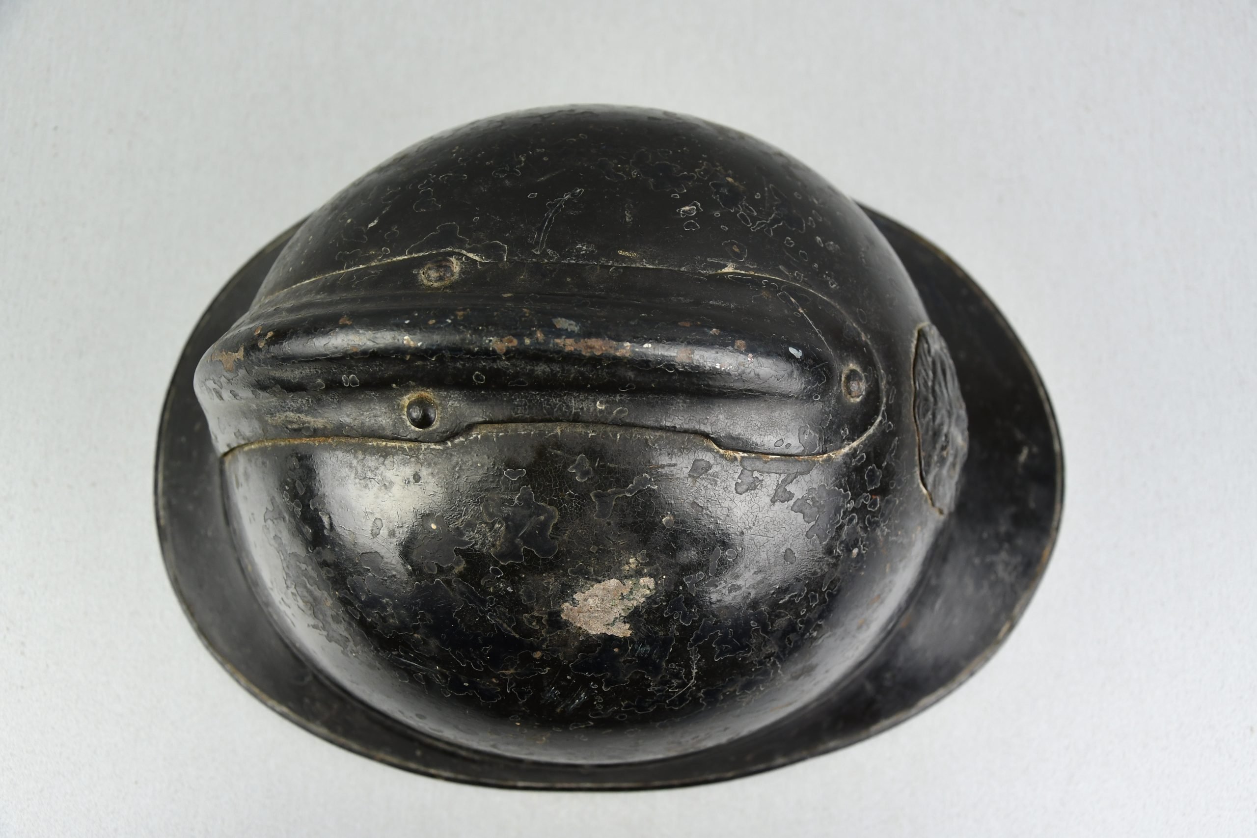 WW1 M1915 black Belgian Adrian helmet for Rijkswacht — image 6