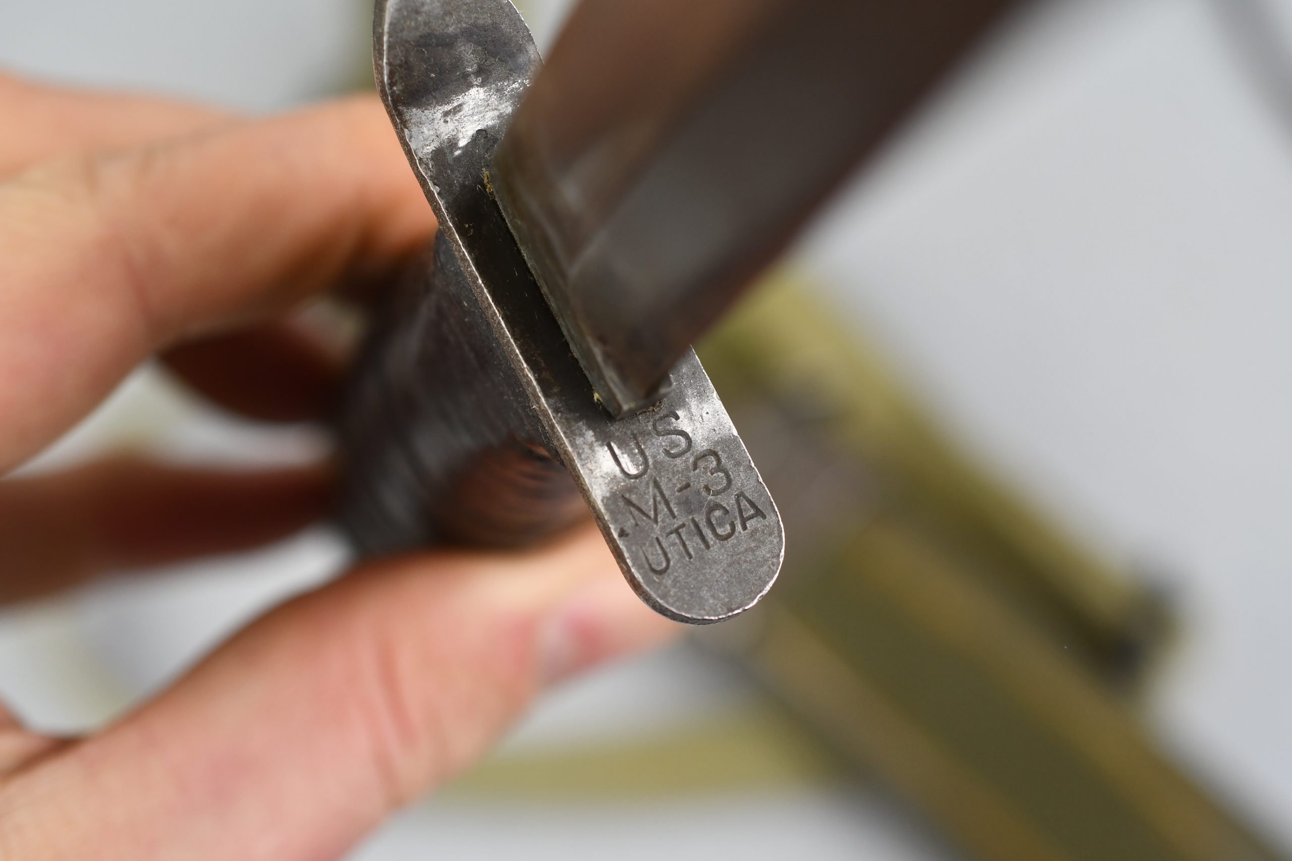 US WW2 M3 Trench Knife by UTICA & M8 Scabbard — image 11