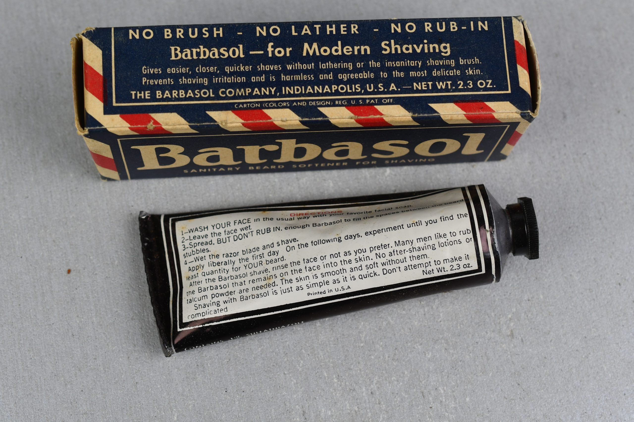 US WW2 American Soldier Barbasol Brushless Shaving Cream — image 2