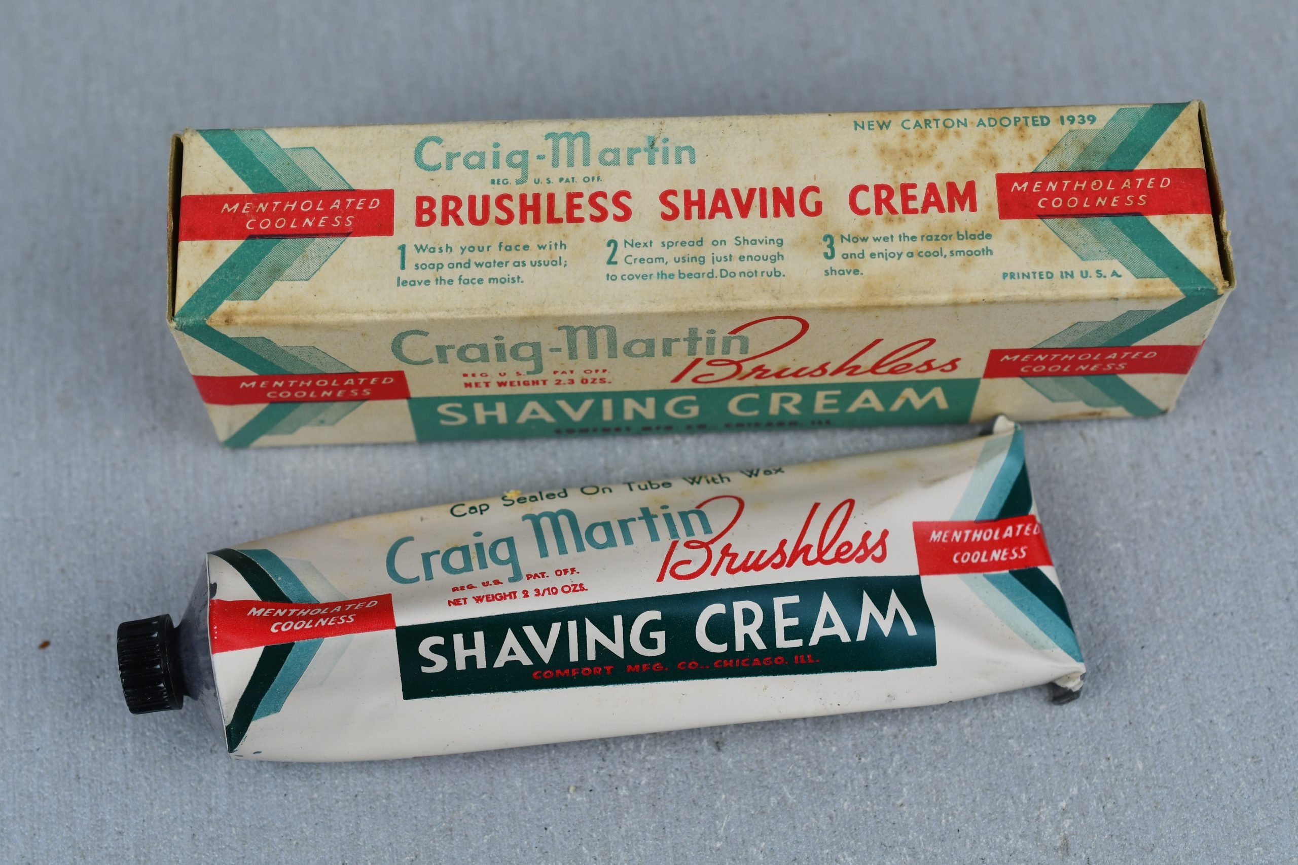 US WW2 American Soldier Craig-Martin Brushless Shaving Cream — image 2