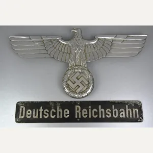 RARE Deutsche Reichsbahn designation sign 60 x 10