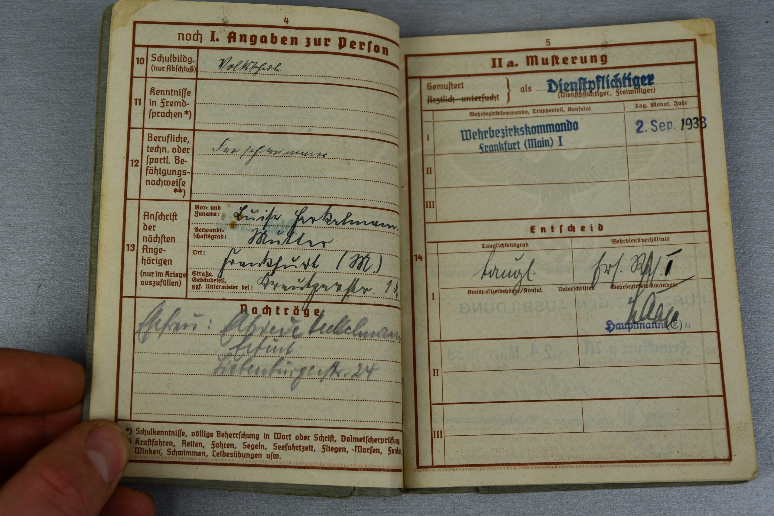 Army (Heer) Wehrpass paper grouping Uffz. K. Herkelmann Coastal Artillery Norway 1945 Lapplandschild — image 14