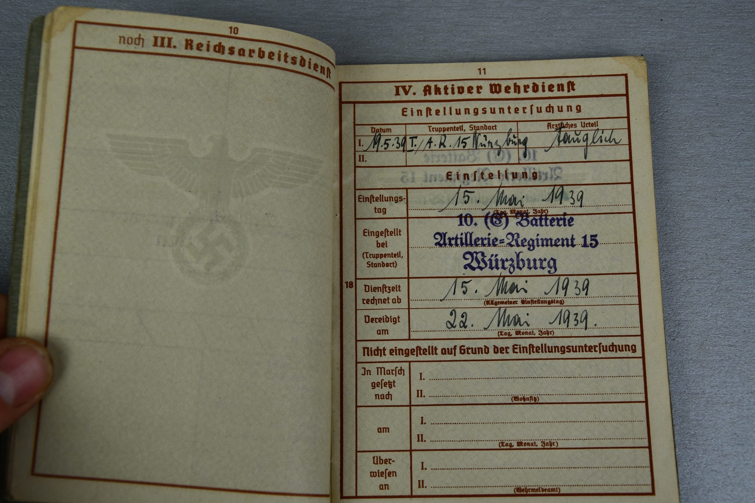 Army (Heer) Wehrpass paper grouping Uffz. K. Herkelmann Coastal Artillery Norway 1945 Lapplandschild — image 16