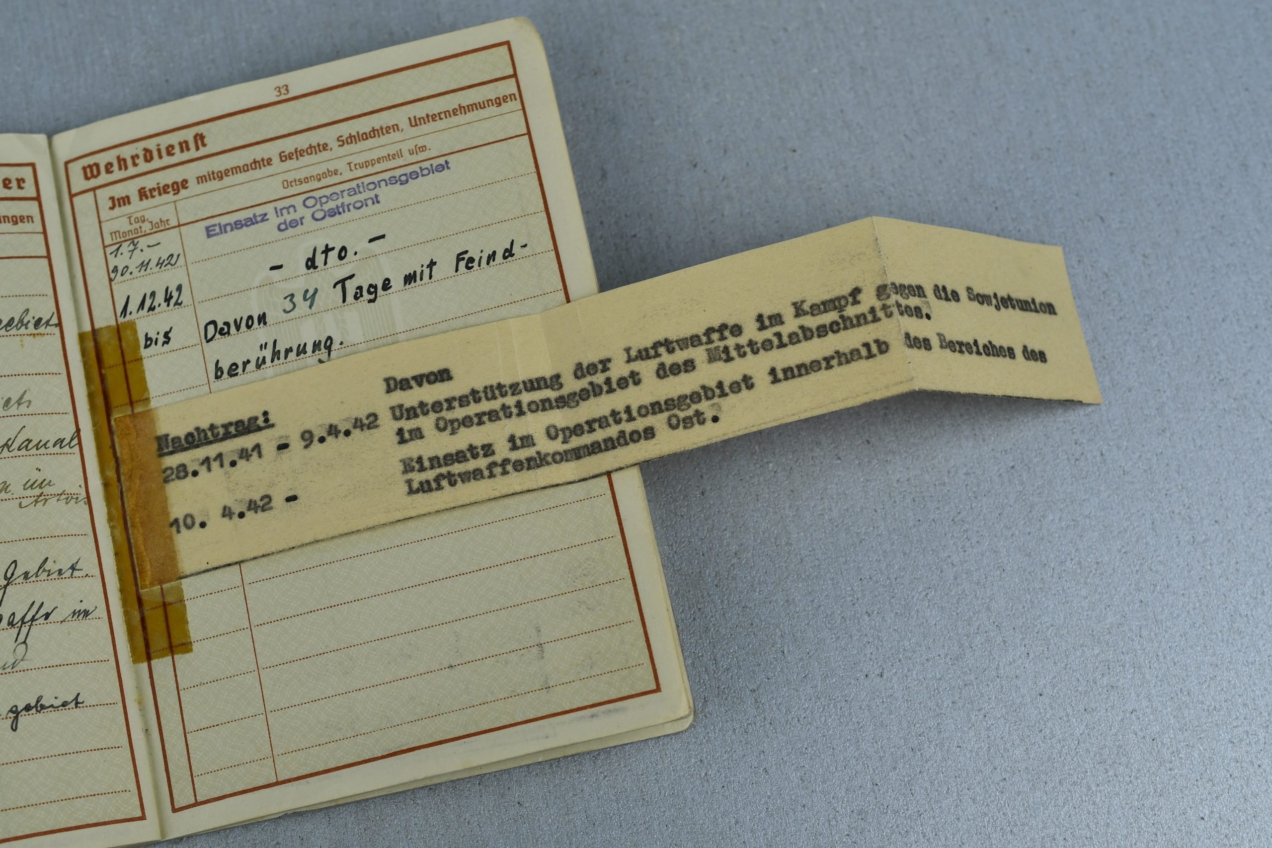 Luftwaffe Wehrpass and Soldbuch grouping Hauptfeldwebel W. Lübeck — image 13