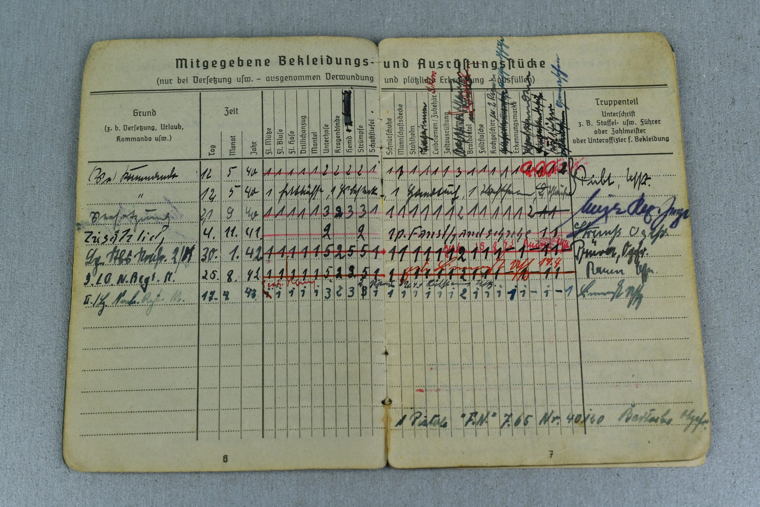 Luftwaffe Wehrpass and Soldbuch grouping Hauptfeldwebel W. Lübeck — image 22