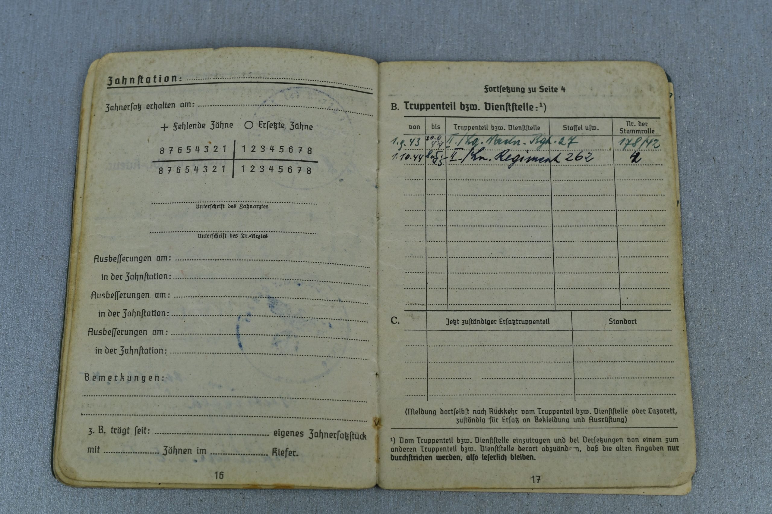 Luftwaffe Wehrpass and Soldbuch grouping Hauptfeldwebel W. Lübeck — image 25
