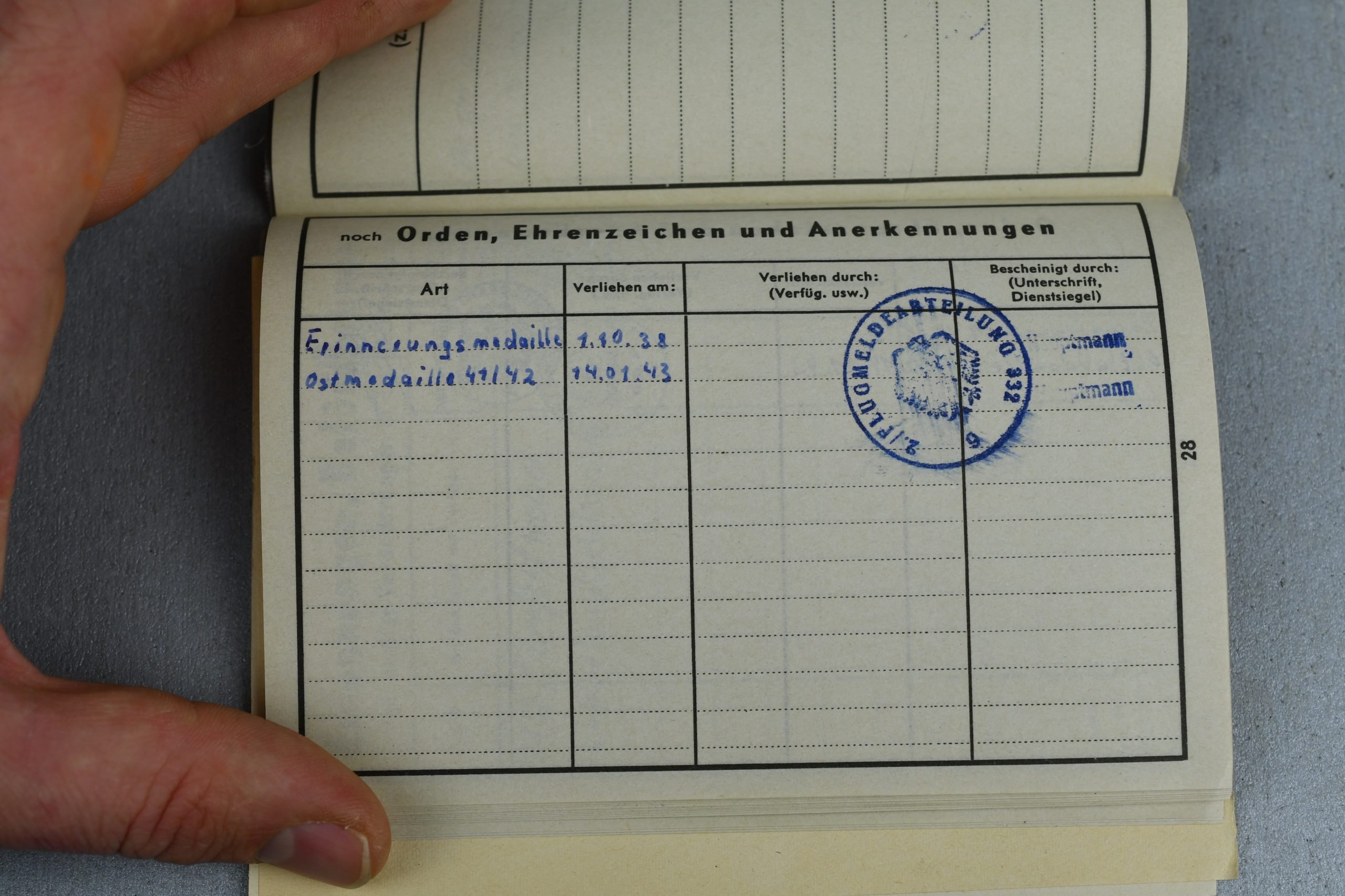 Luftwaffe Wehrpass and Soldbuch grouping Hauptfeldwebel W. Lübeck — image 39