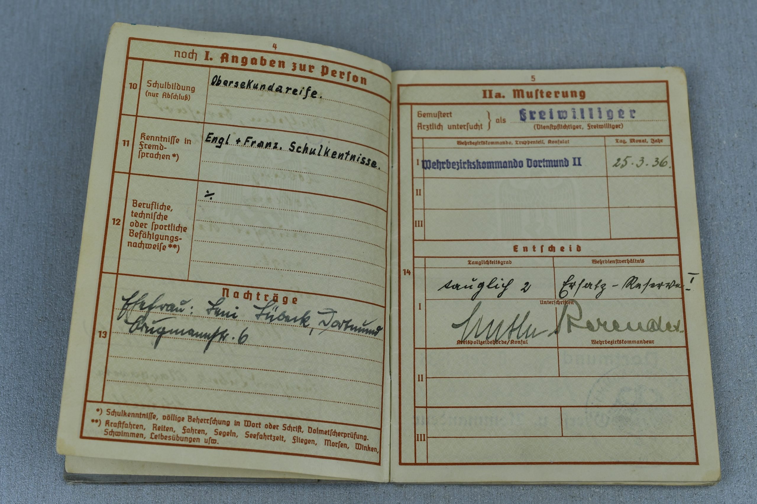 Luftwaffe Wehrpass and Soldbuch grouping Hauptfeldwebel W. Lübeck — image 5