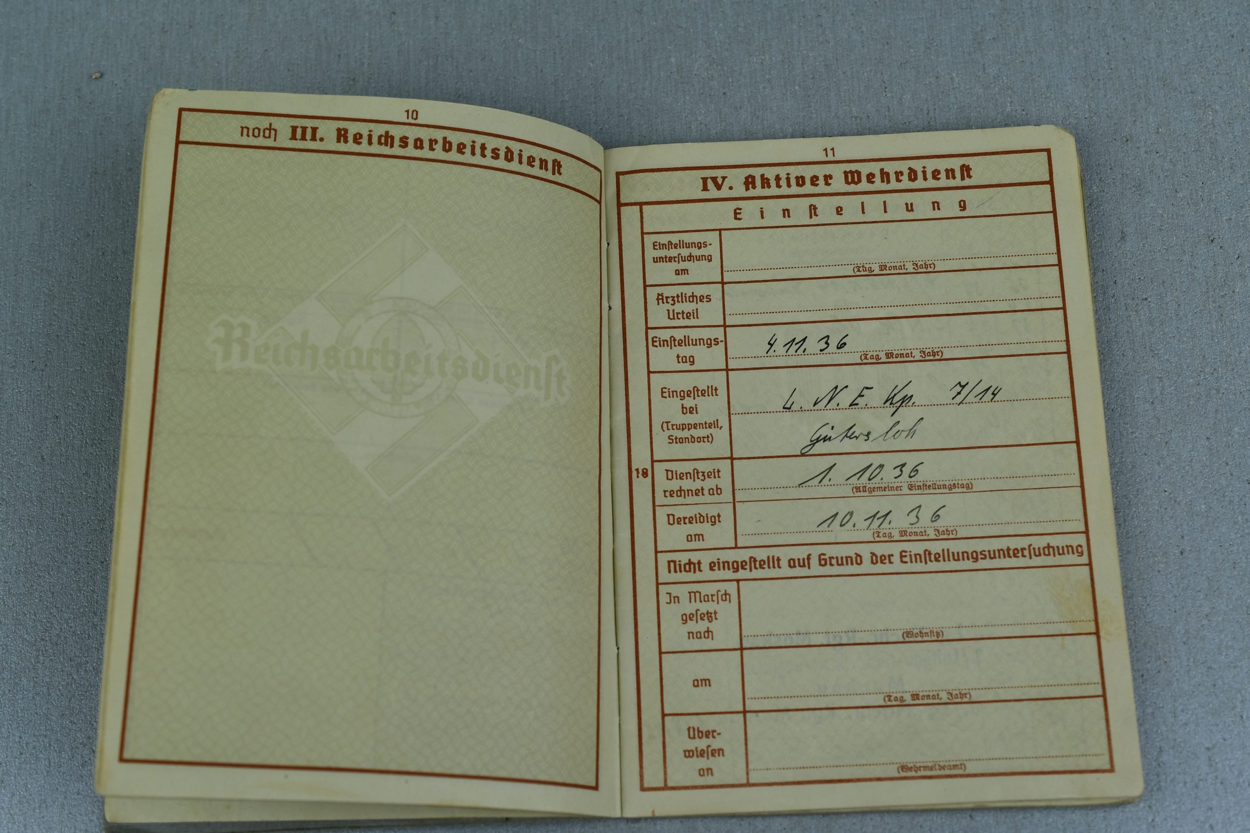 Luftwaffe Wehrpass and Soldbuch grouping Hauptfeldwebel W. Lübeck — image 7