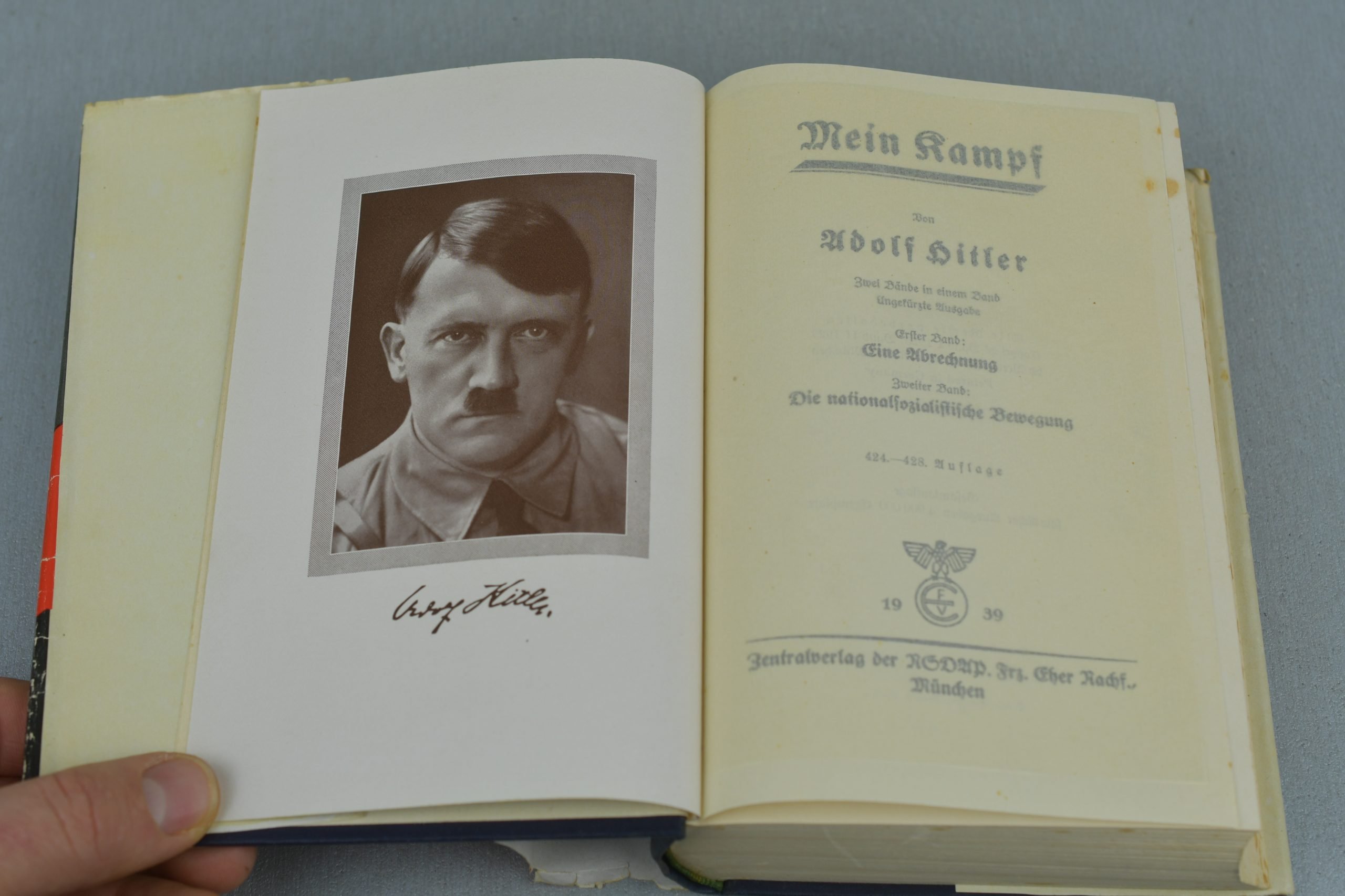 Adolf Hitler's Mein Kampf book 1939 with paper cover — image 7