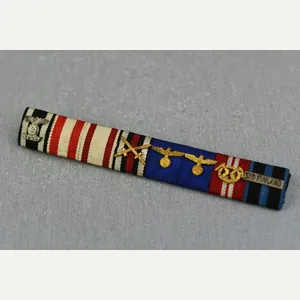 Kriegsmarine eight place ribbon bar with both WW1 & WW2 …
