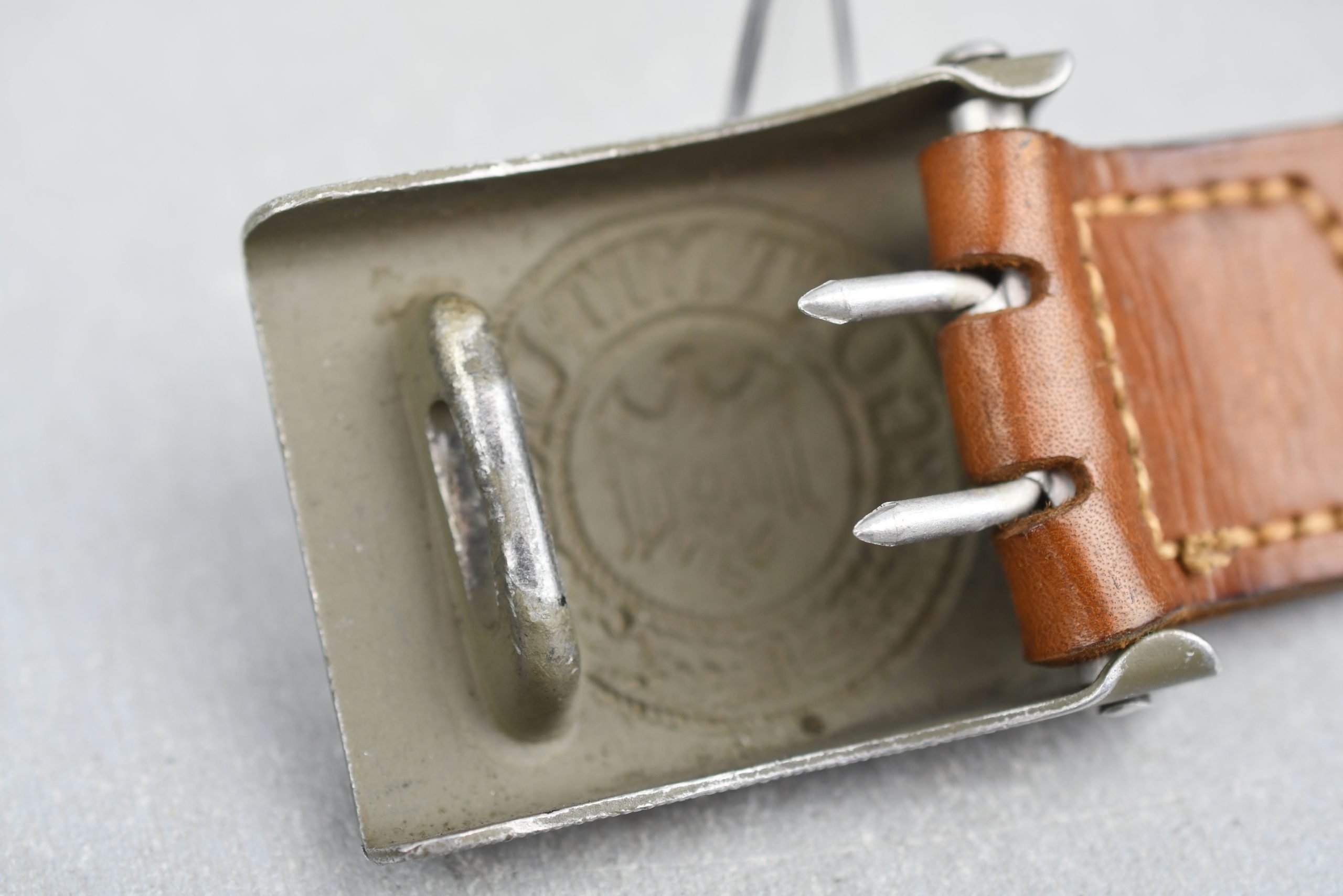 RARE Army (Heer) aluminum belt buckle by St. Merkl 1938 — image 3