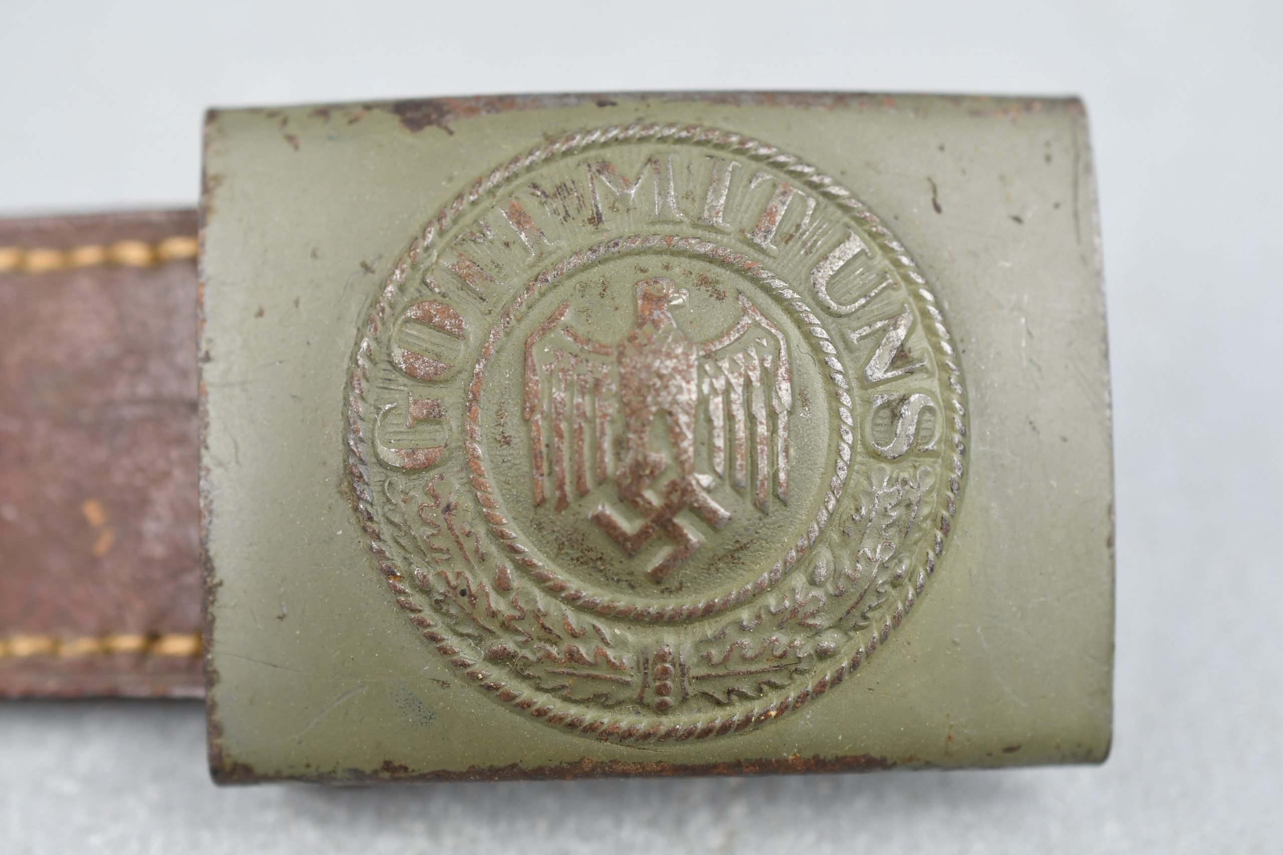 Army (Heer) steel belt buckle by 'IKA' Julius Kremp 1941 — image 2