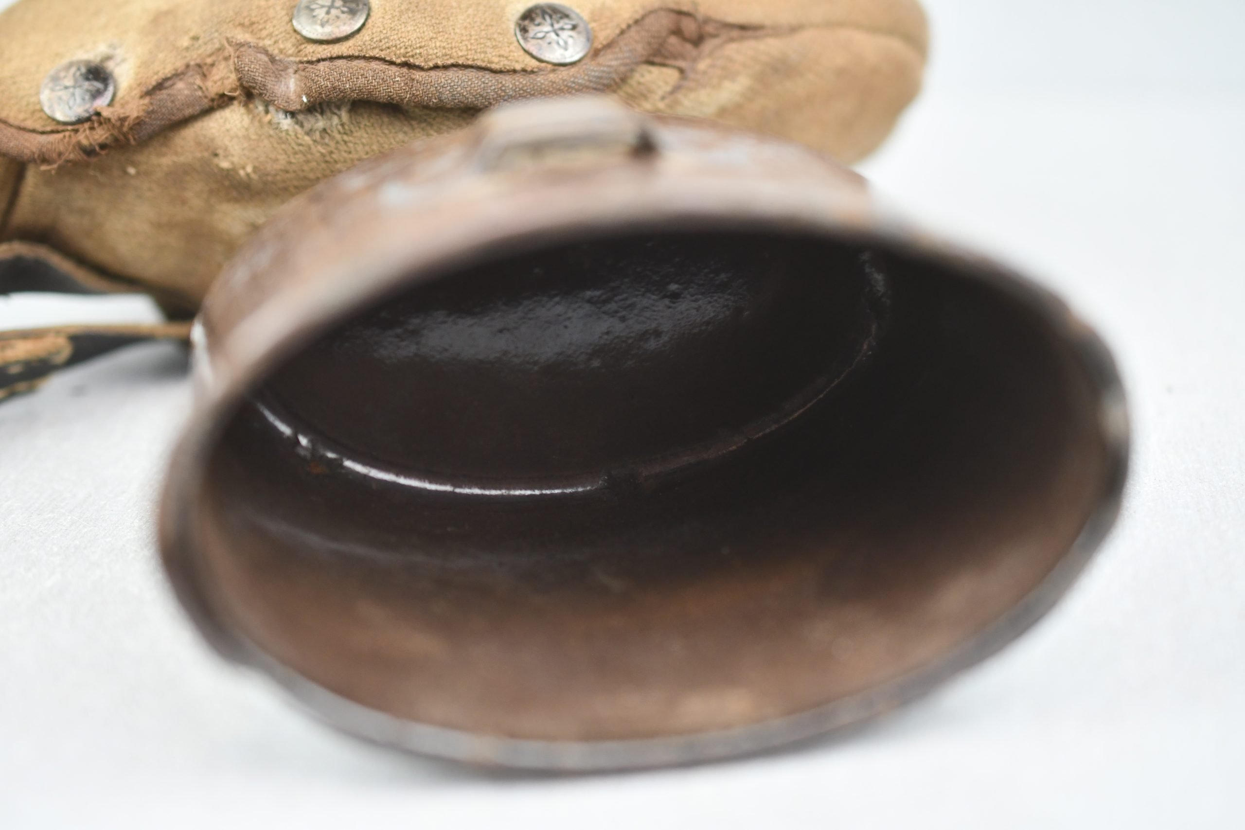 Late war German canteen with gabardine cover and brown enamel steel cup — image 8