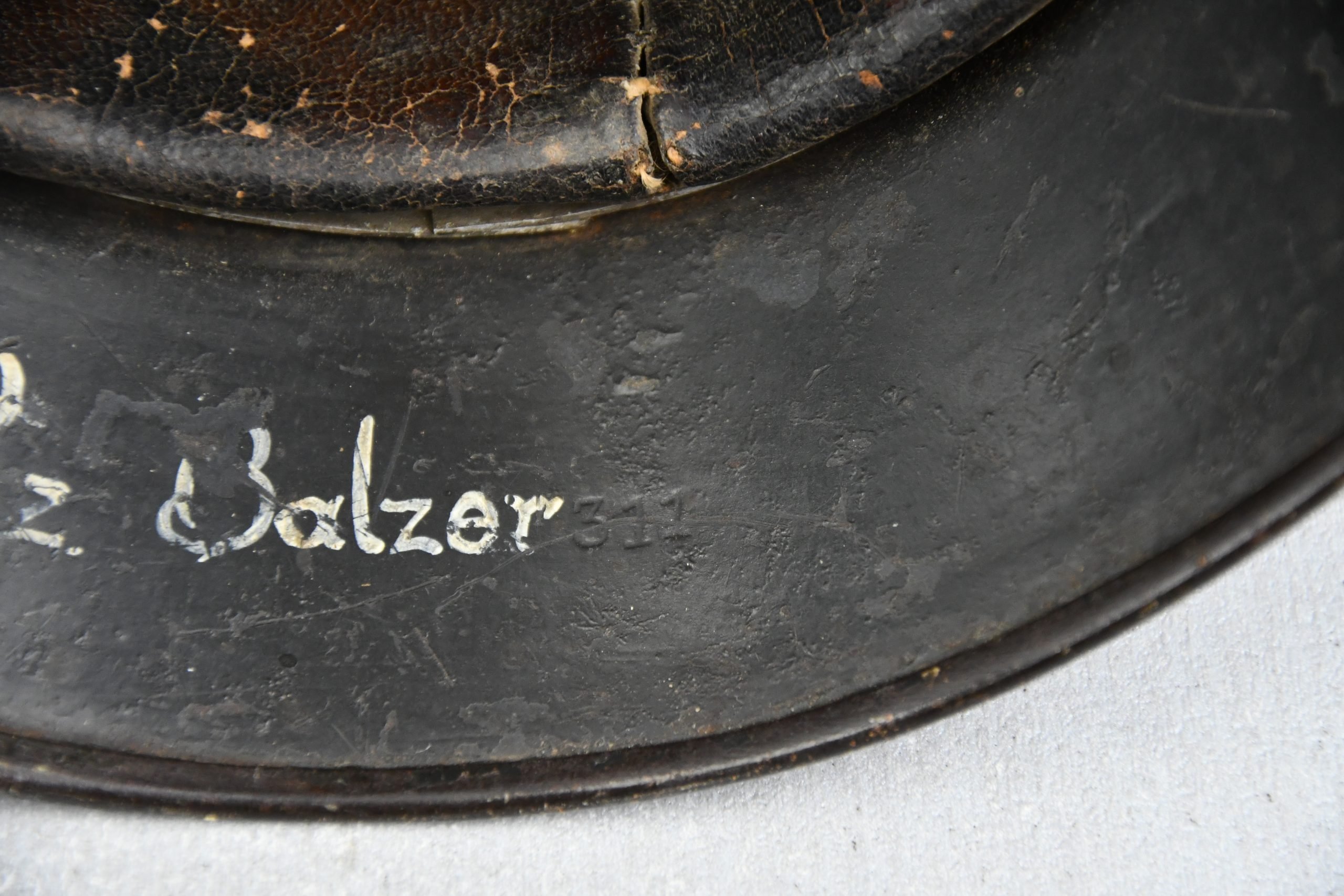 M35 Luftwaffe double decal 'Normandy' camouflage helmet Q64 named to Unteroffizier — image 16