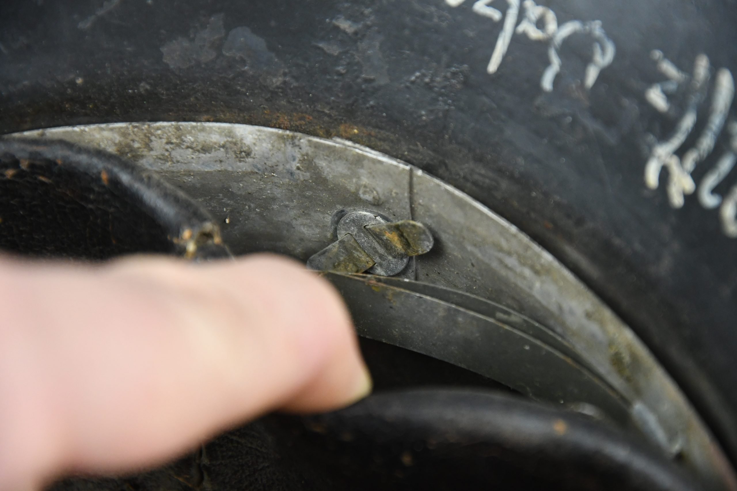 M35 Luftwaffe double decal 'Normandy' camouflage helmet Q64 named to Unteroffizier — image 21