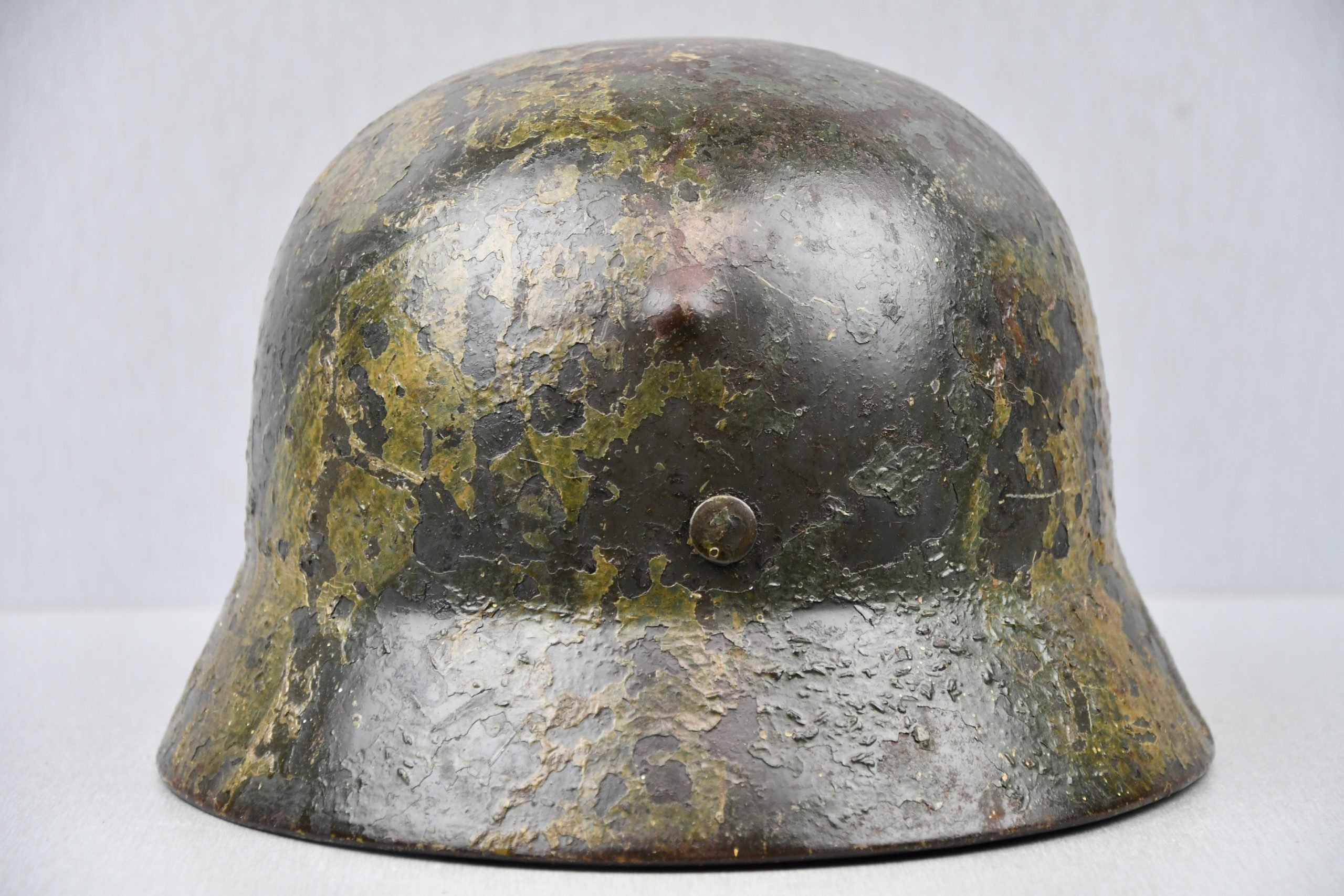 M35 Luftwaffe double decal 'Normandy' camouflage helmet Q64 named to Unteroffizier — image 6