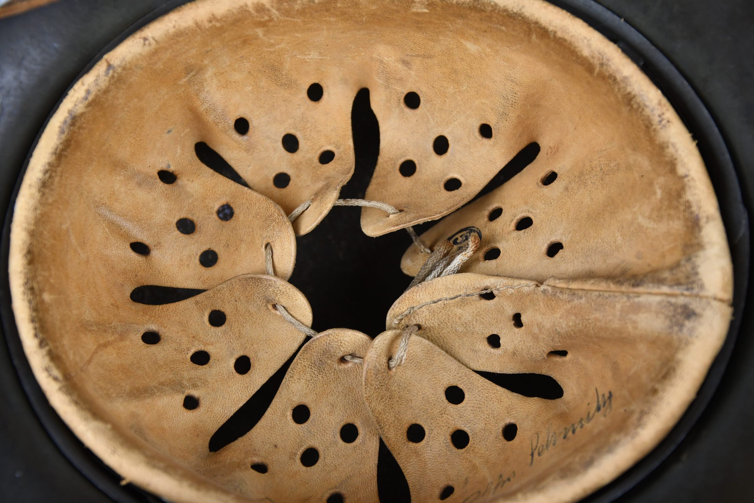 M42 army (Heer) single decal steel helmet named to Obergefreiter EF62 — image 8