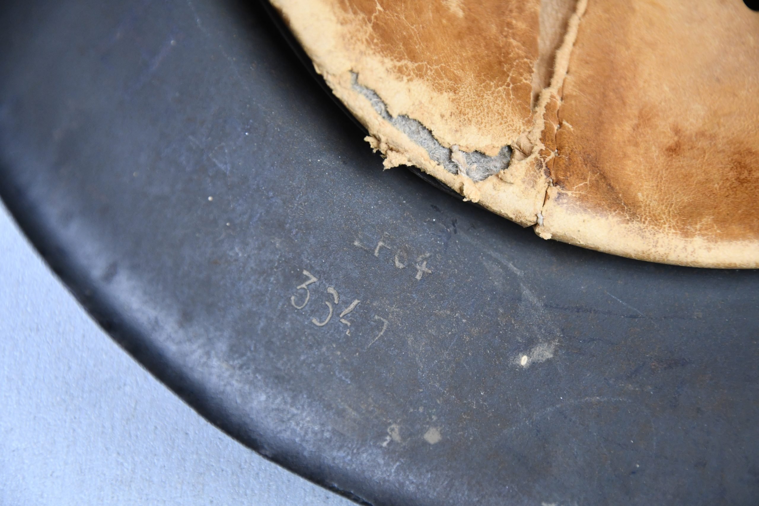 M42 Army/Waffen-SS late war no decal steel helmet EF64 — image 10