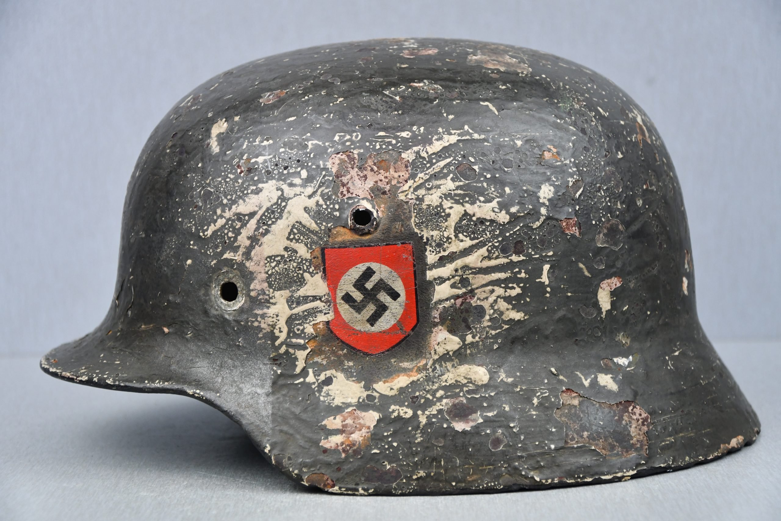 M35 Waffen-SS double decal steel helmet shell SE66 'Refurbished' — image 4