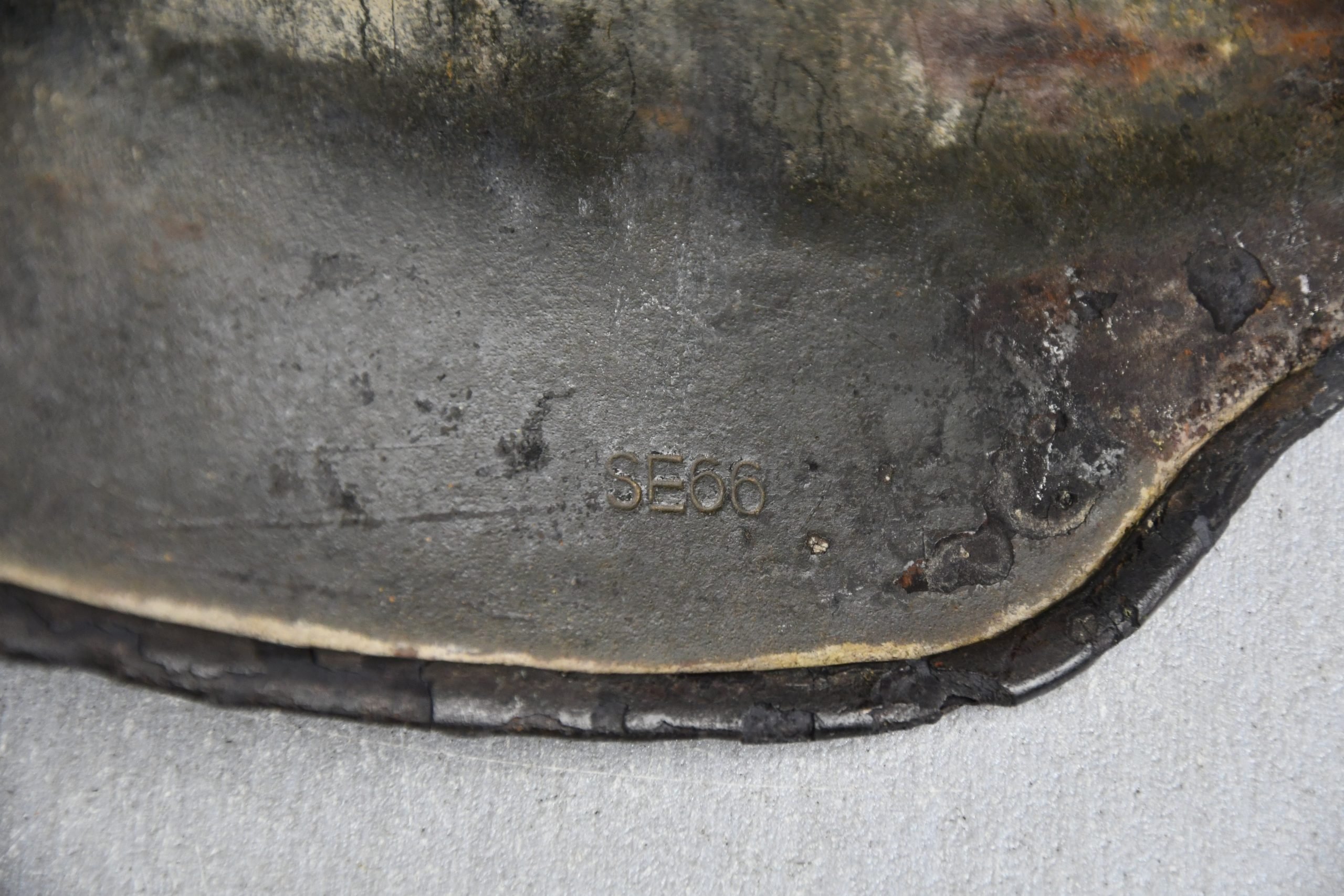 M35 Waffen-SS double decal steel helmet shell SE66 'Refurbished' — image 8
