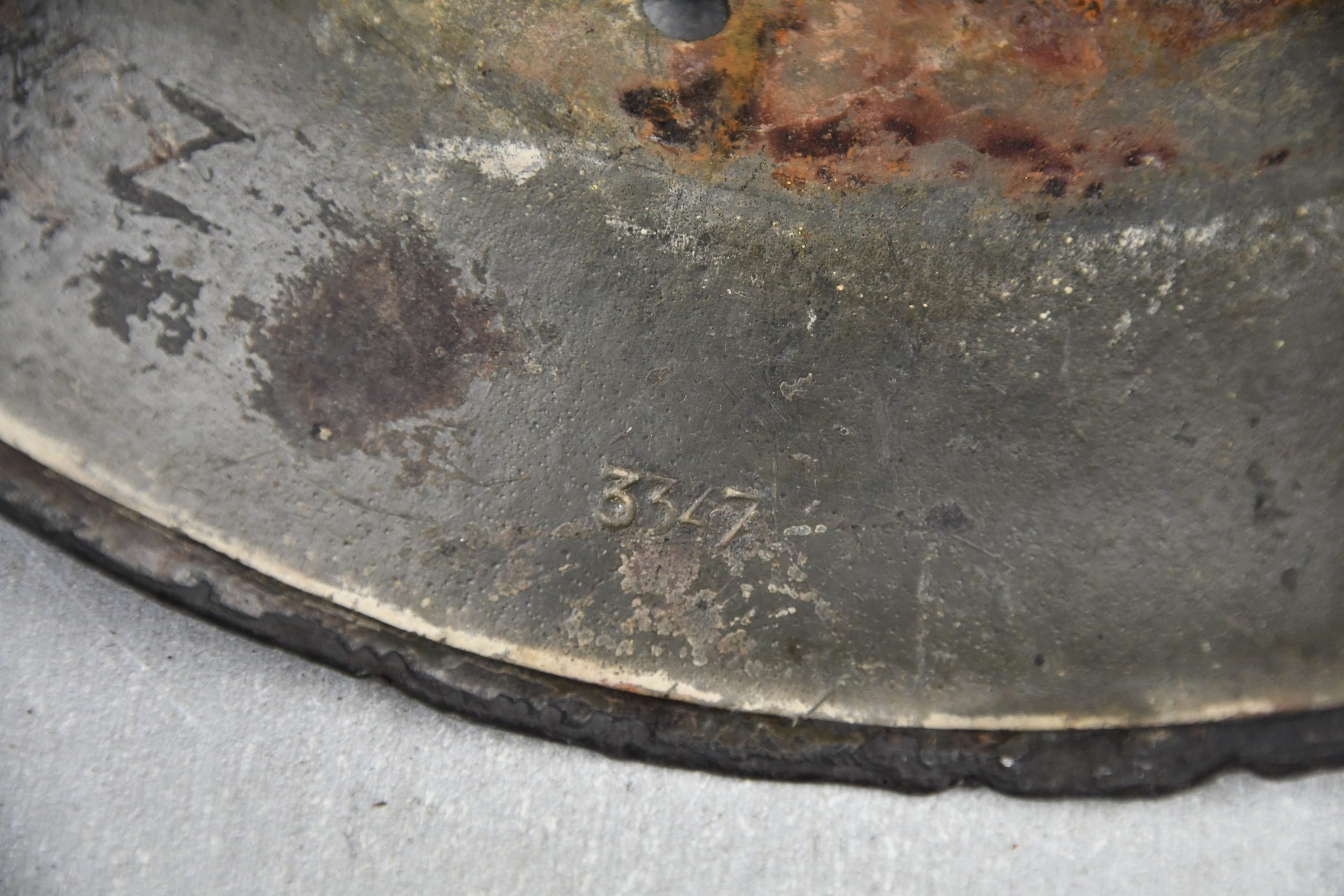 M35 Waffen-SS double decal steel helmet shell SE66 'Refurbished' — image 9