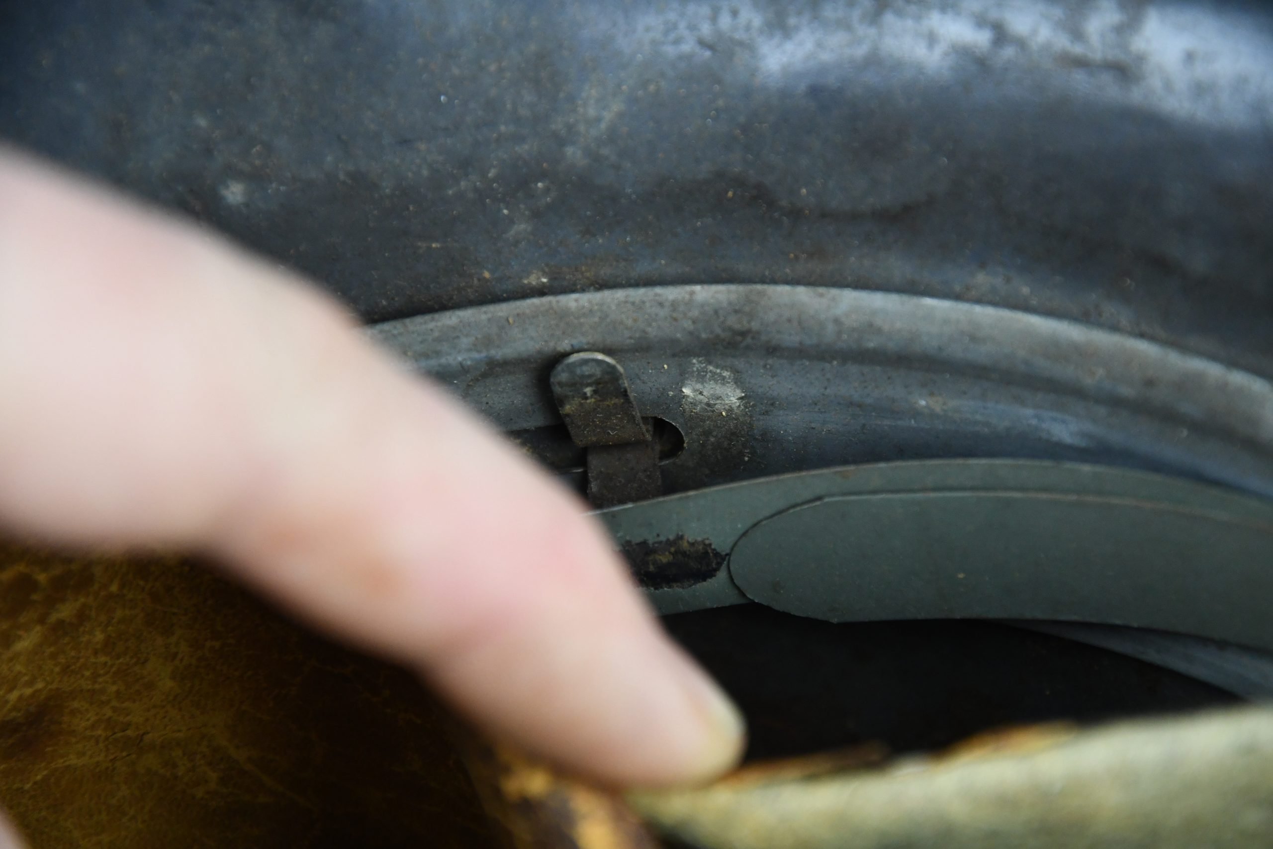 RARE M42 Luftwaffe 'Souvenir' Helmet – First U.S. Army – Germany 1945 — image 14