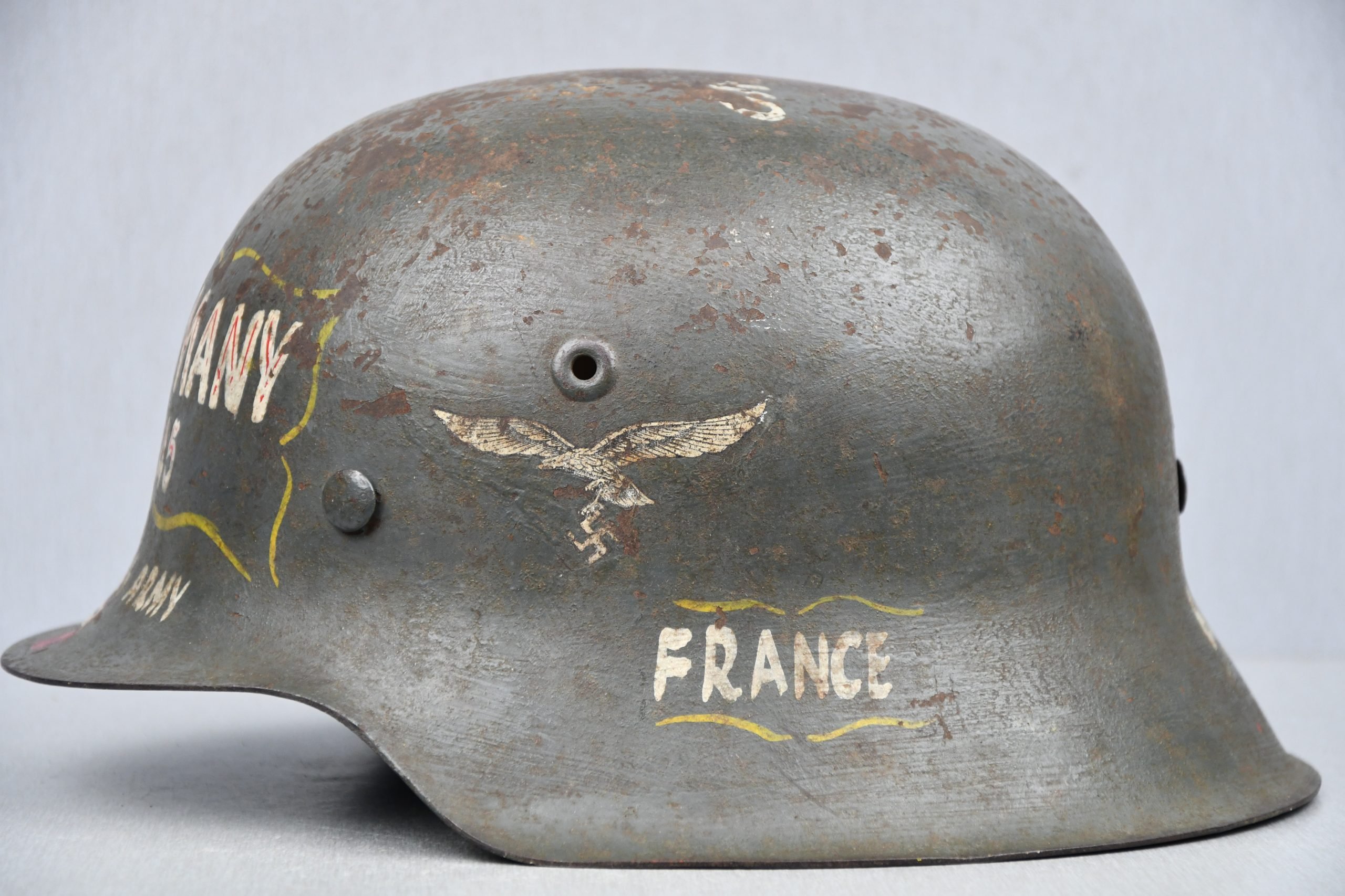 RARE M42 Luftwaffe 'Souvenir' Helmet – First U.S. Army – Germany 1945 — image 2