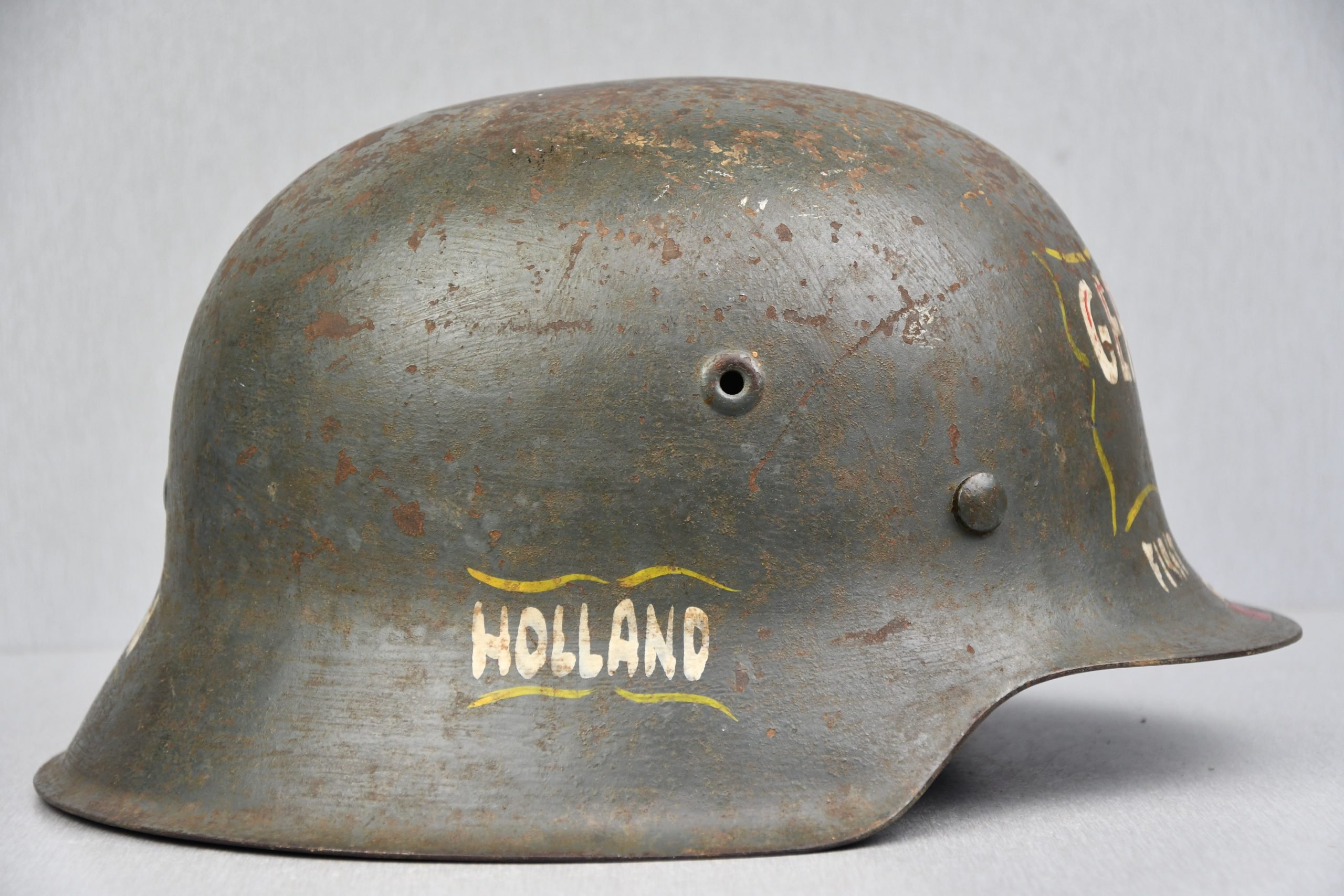 RARE M42 Luftwaffe 'Souvenir' Helmet – First U.S. Army – Germany 1945 — image 4
