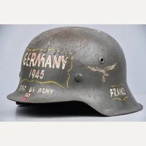 RARE M42 Luftwaffe 'Souvenir' Helmet – First U.S. Army – …