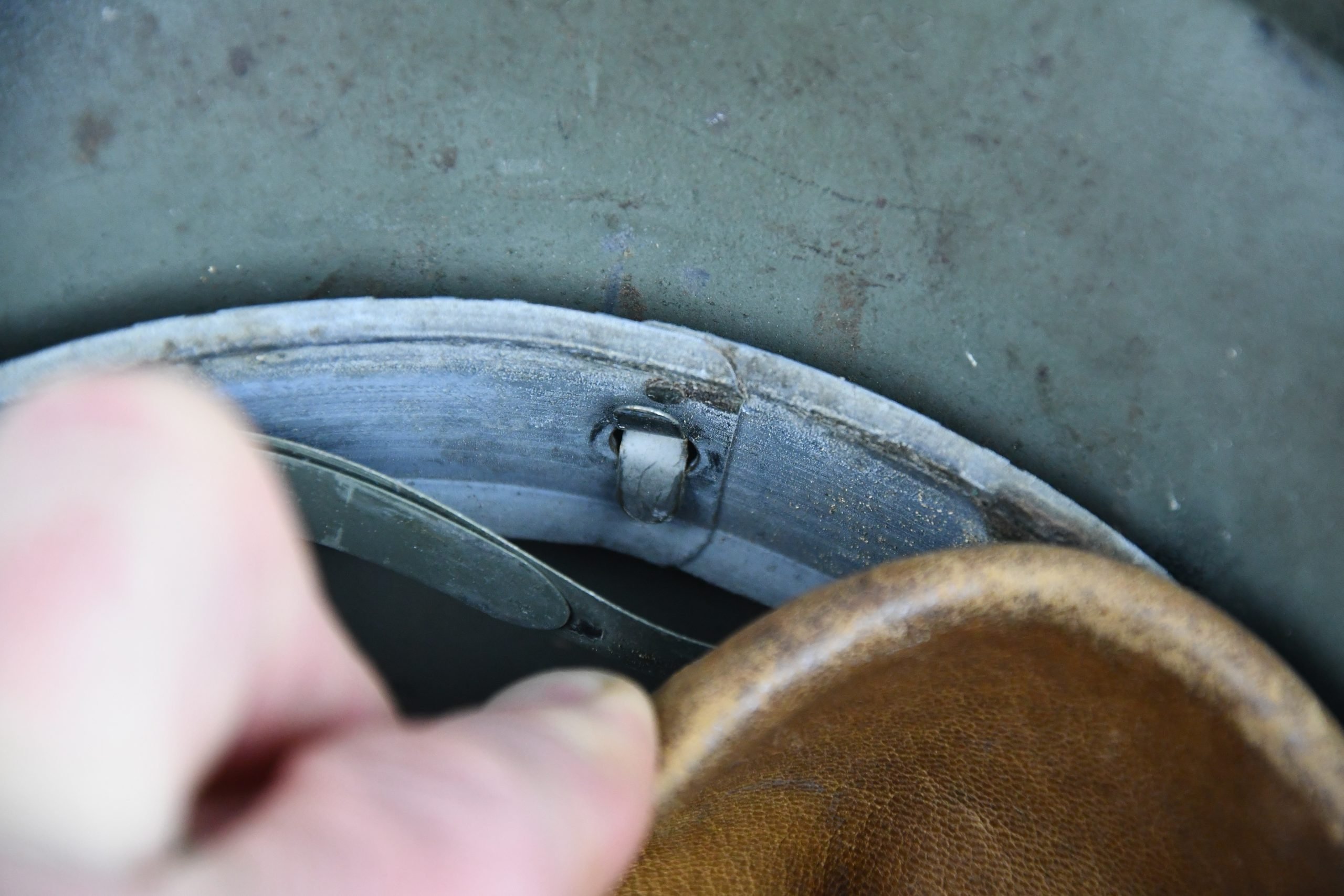 M35 army (Heer) reissued single decal steel helmet Q66 — image 13