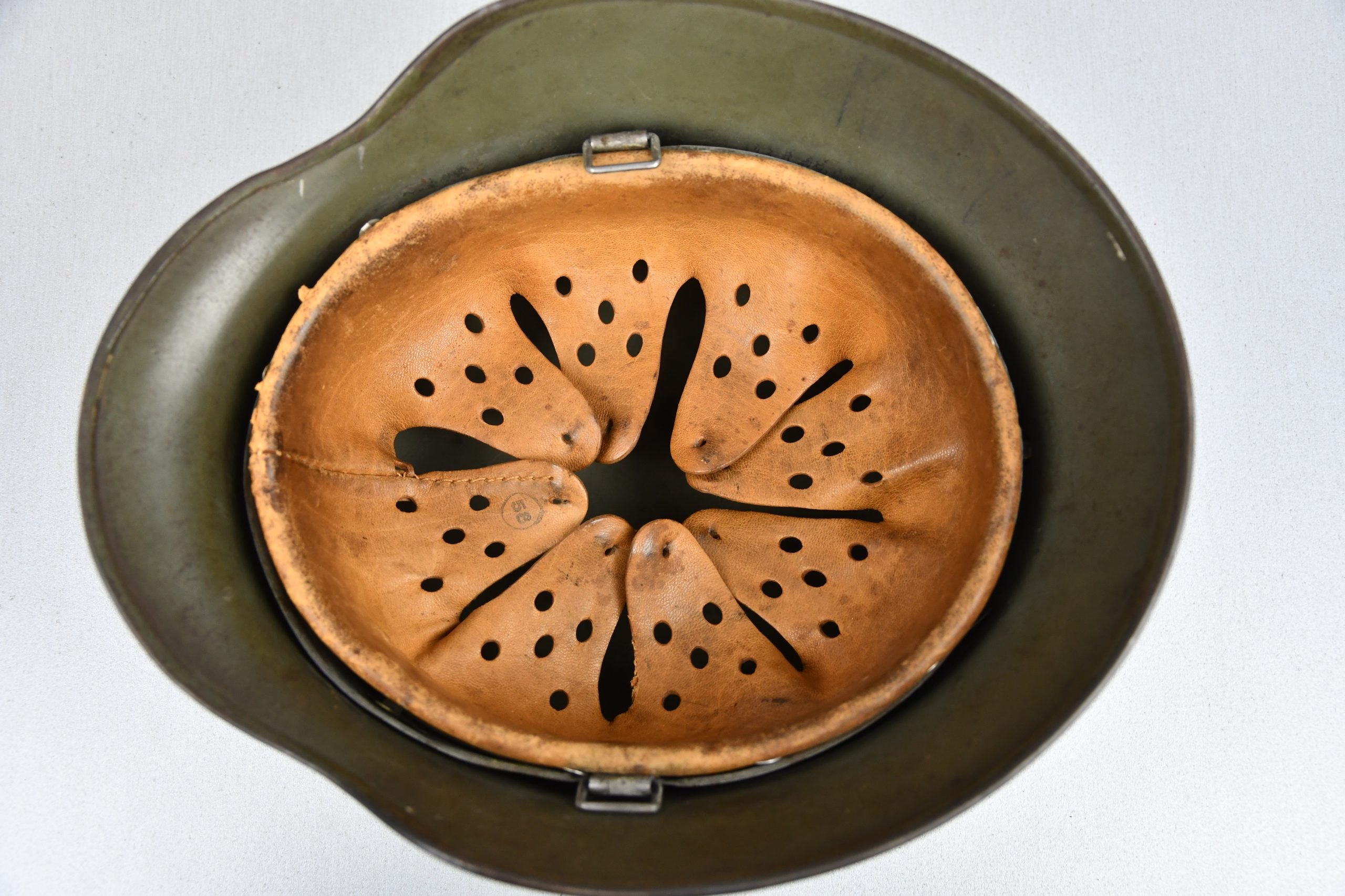 M35 army (Heer) reissued single decal steel helmet Q66 — image 9