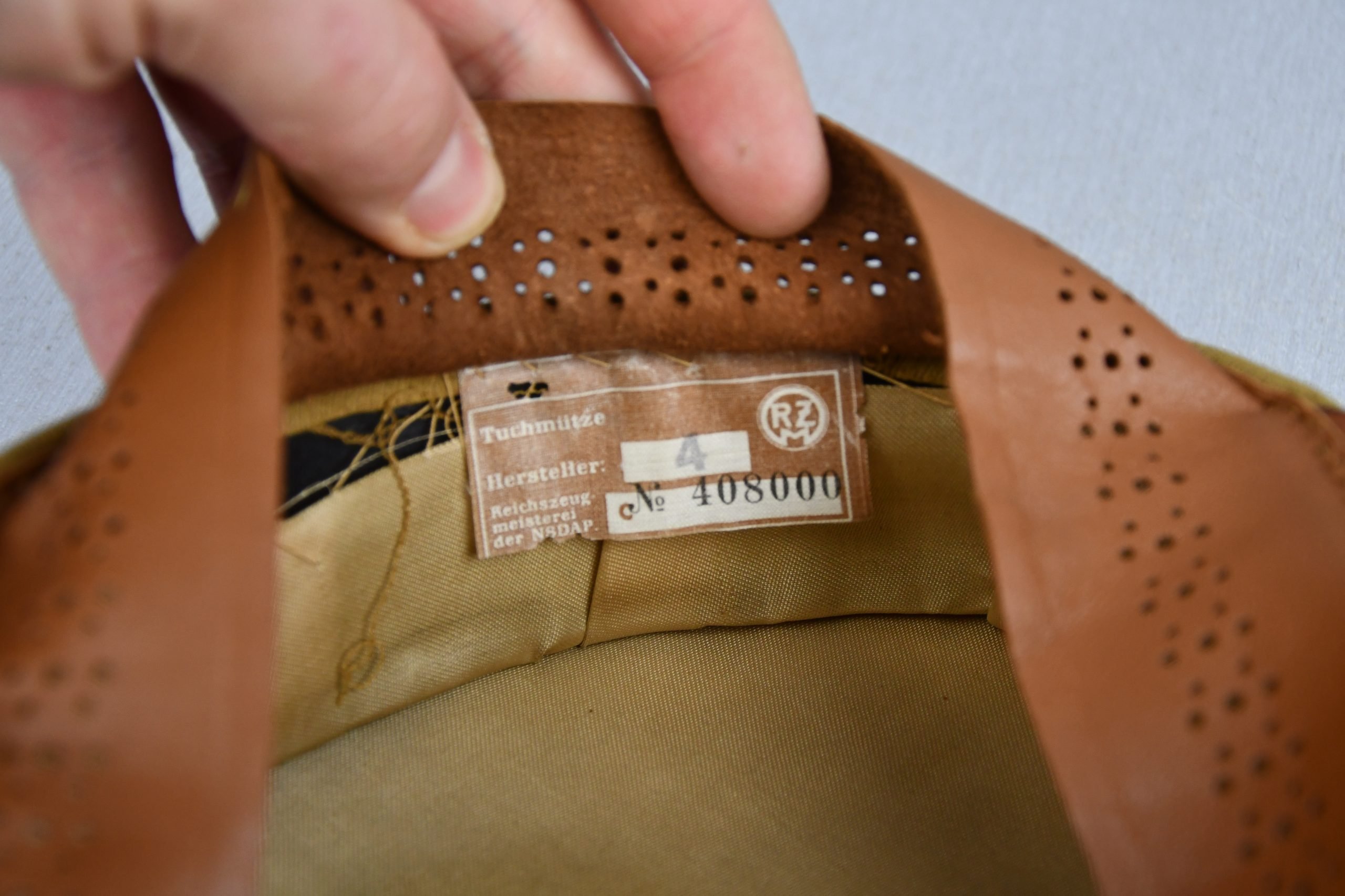 NSDAP Ortsgruppe RZM leaders visor cap 'Tuchmütze' — image 16