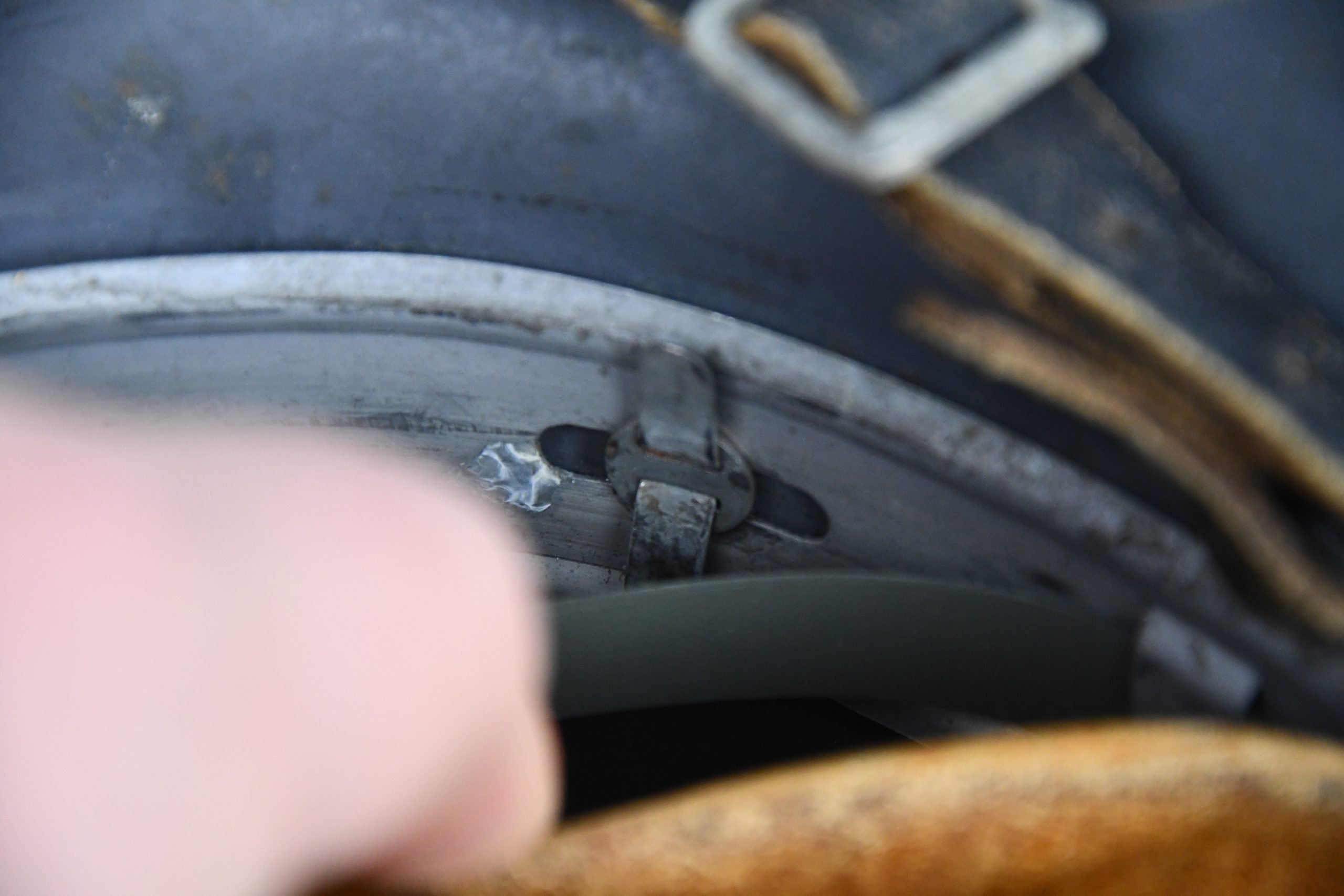 MINT M40 Luftwaffe single decal steel helmet Q66 — image 16