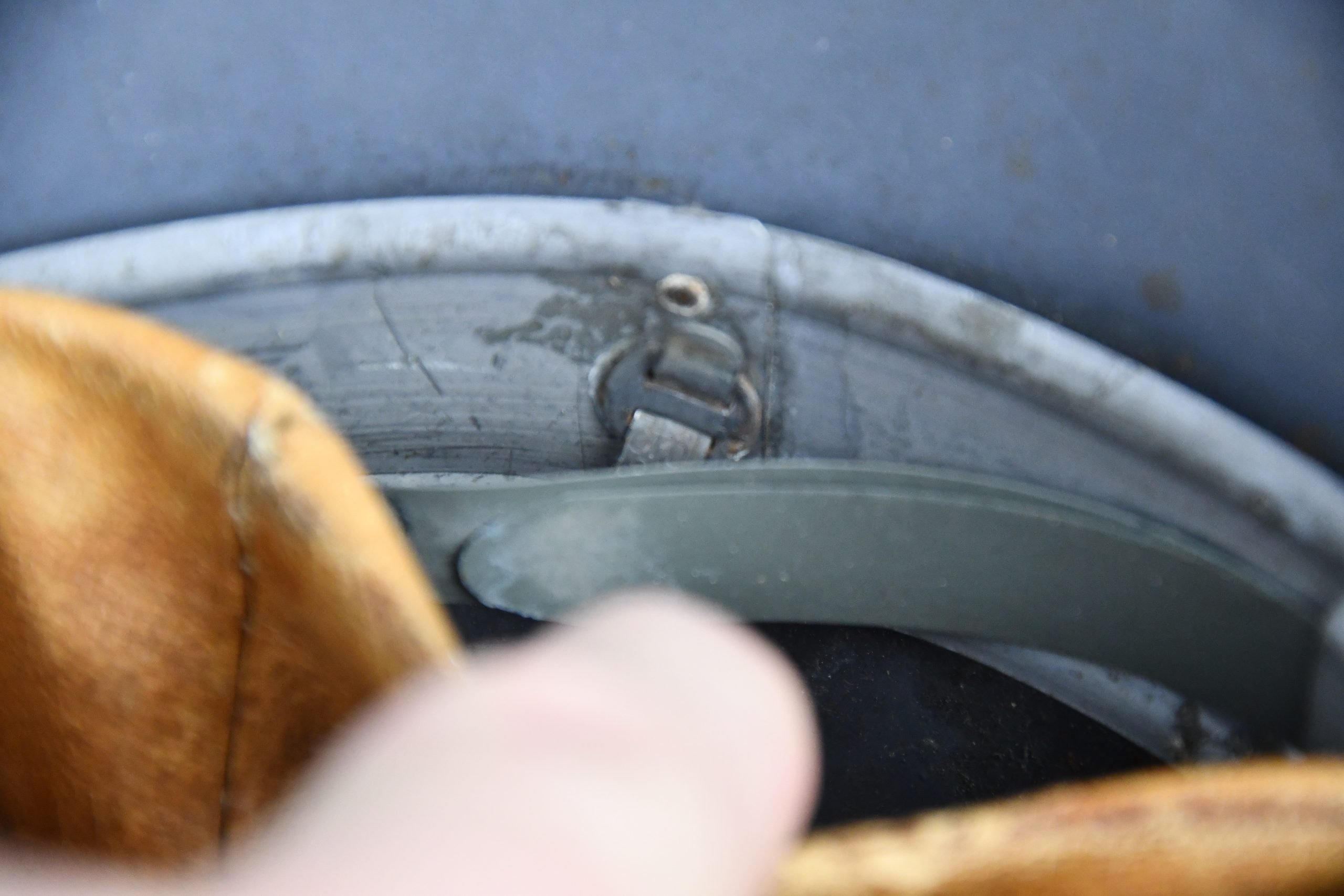 MINT M40 Luftwaffe single decal steel helmet Q66 — image 17