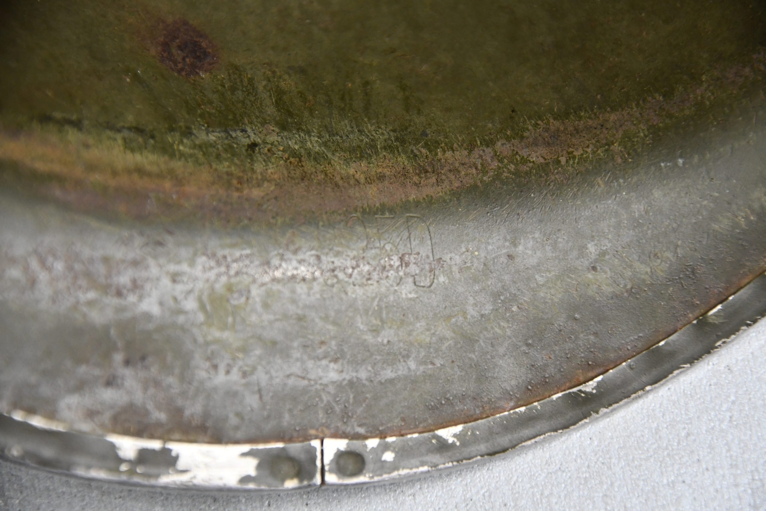 US WW2 M1 front seam fixed bale steel helmet with liner by Westinghouse — image 18