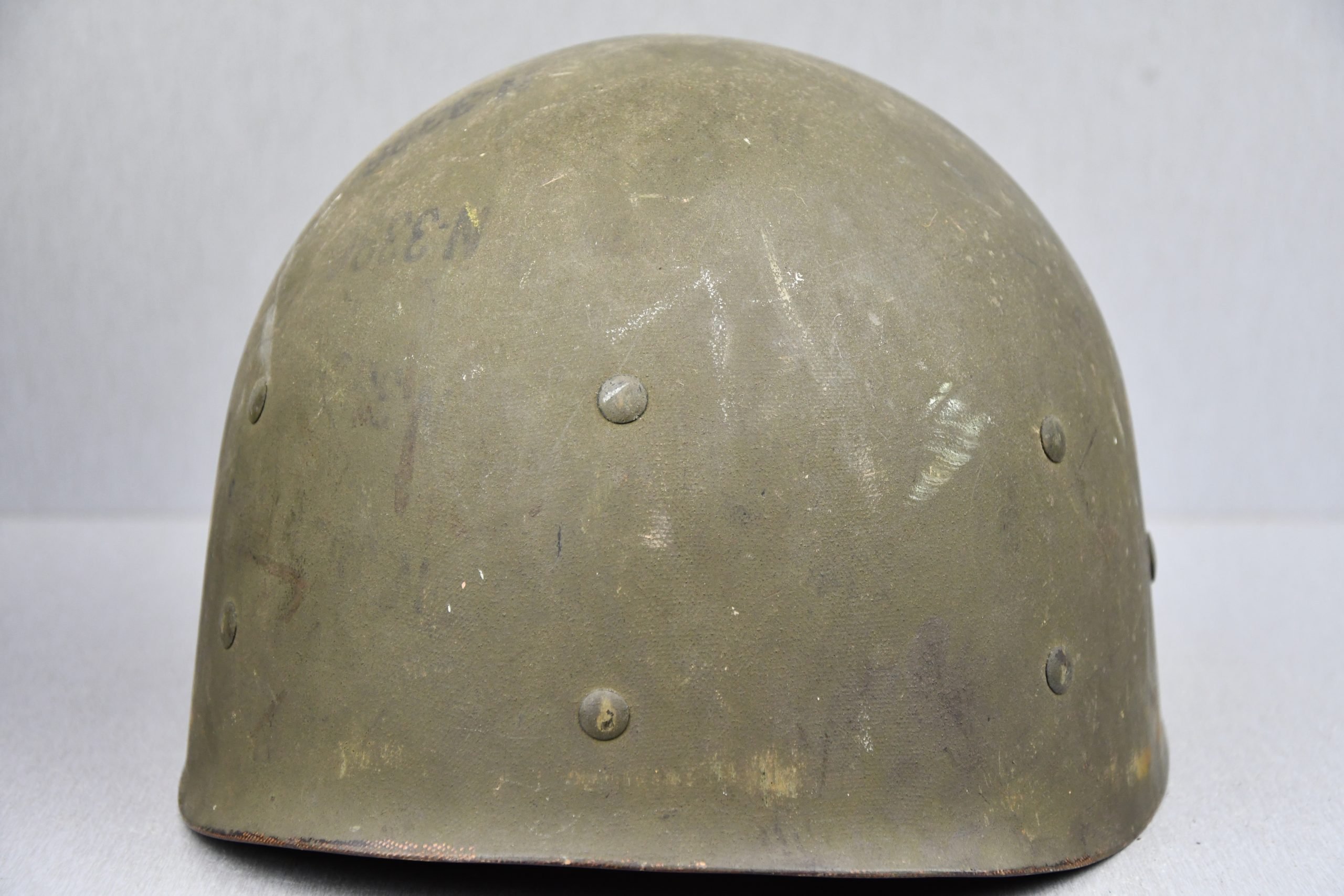 US WW2 M1 front seam fixed bale steel helmet with liner by Westinghouse — image 22