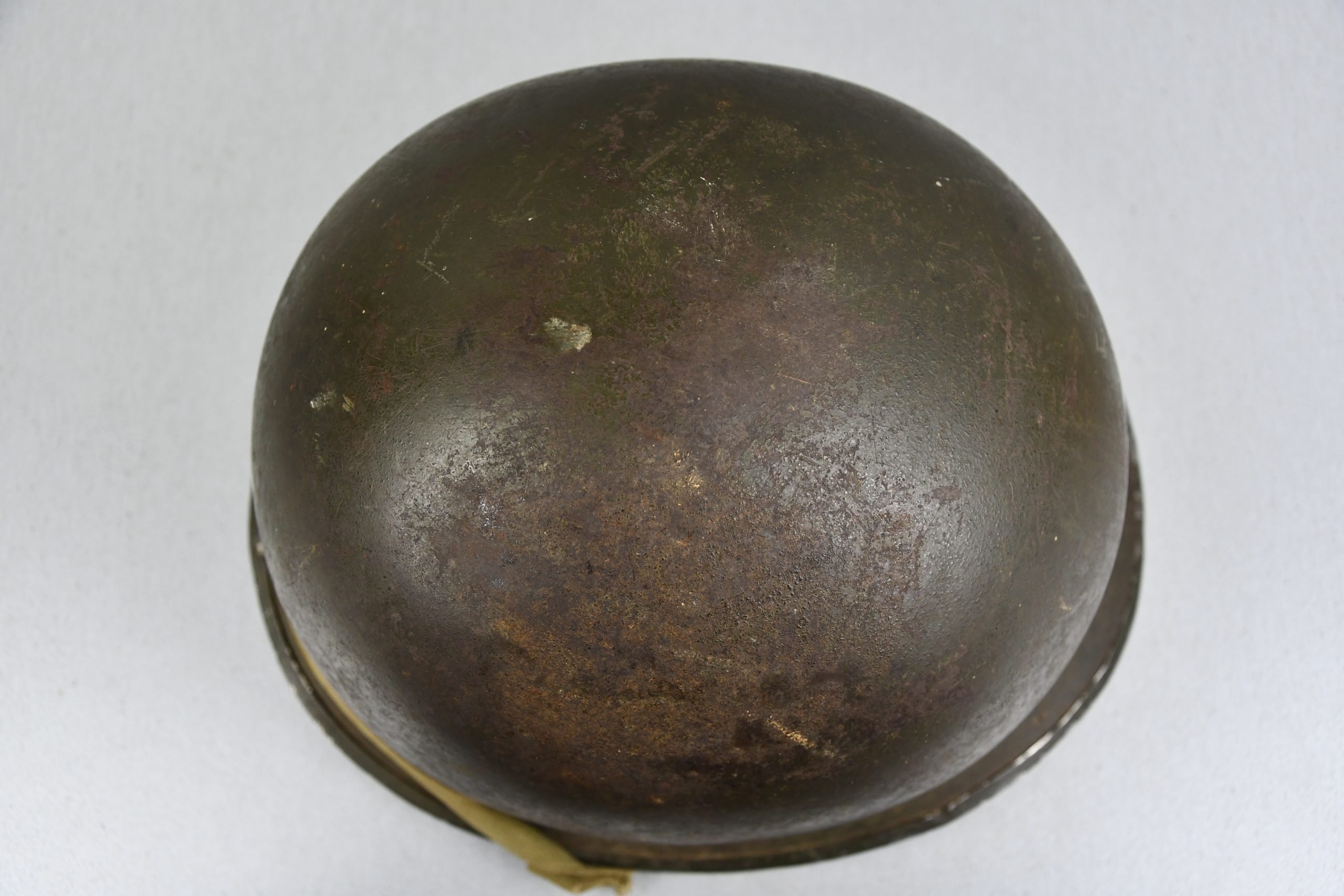 US WW2 M1 front seam fixed bale steel helmet with liner by Westinghouse — image 7