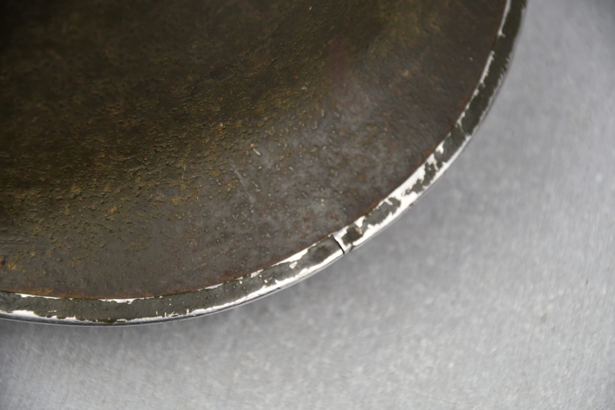 US WW2 M1 front seam fixed bale steel helmet with liner by Westinghouse — image 8