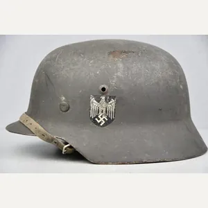 M35 army (Heer) reissued single decal steel helmet NS66
