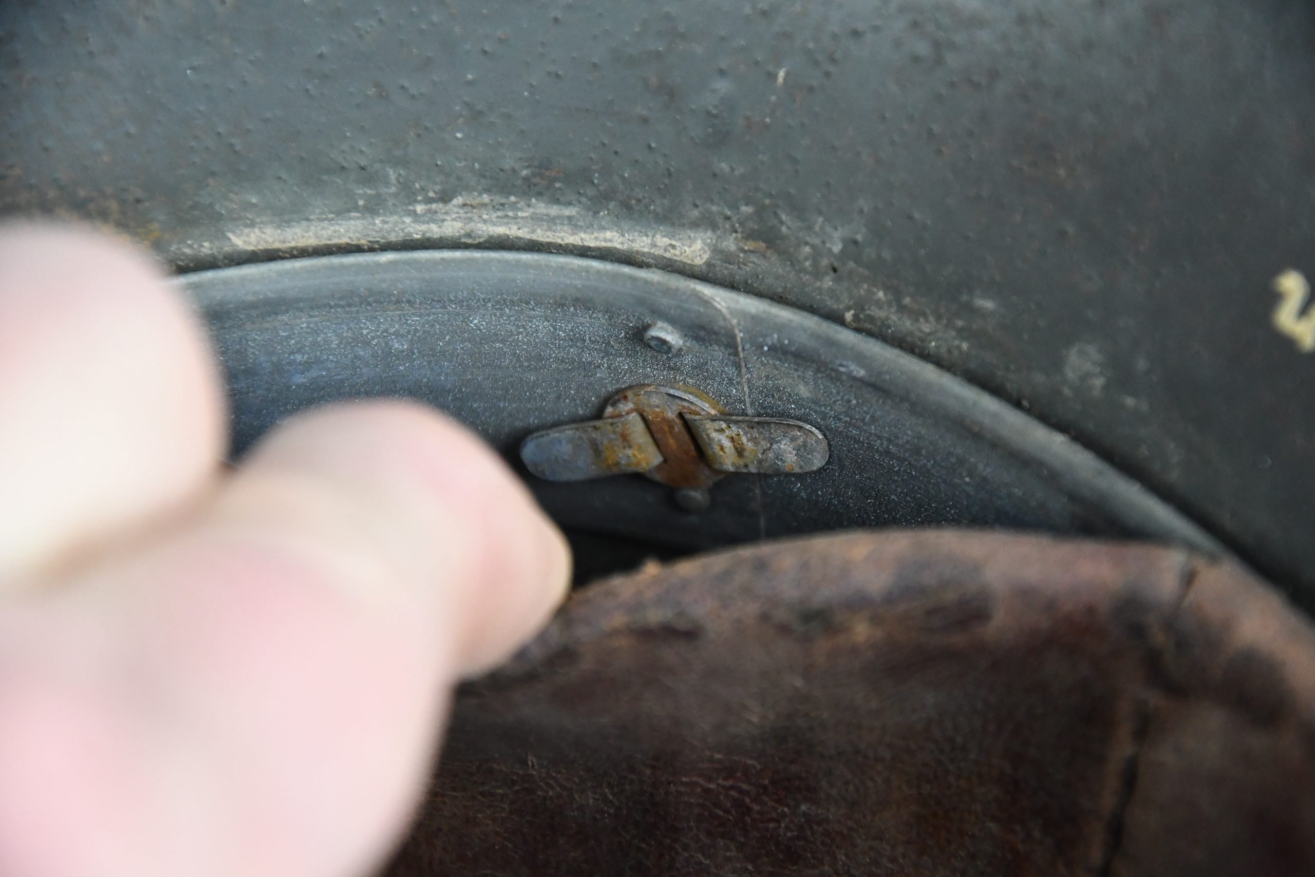 M35 army (Heer) reissued single decal steel helmet Q66 named — image 14