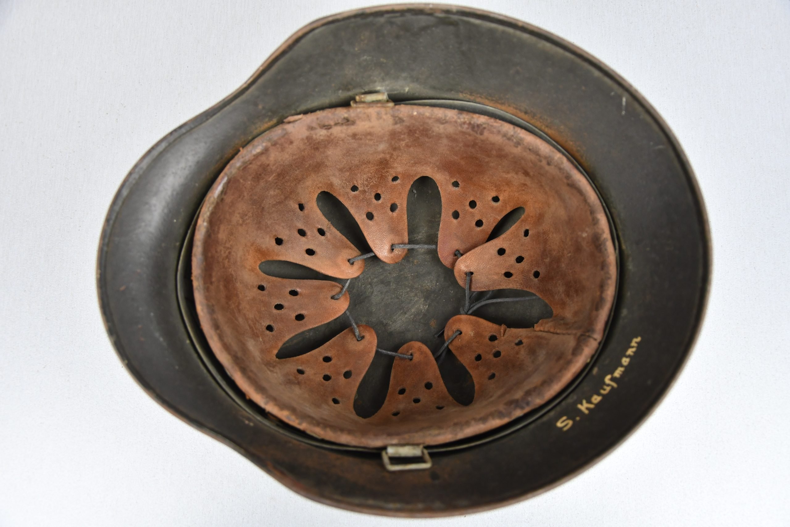 M35 army (Heer) reissued single decal steel helmet Q66 named — image 7