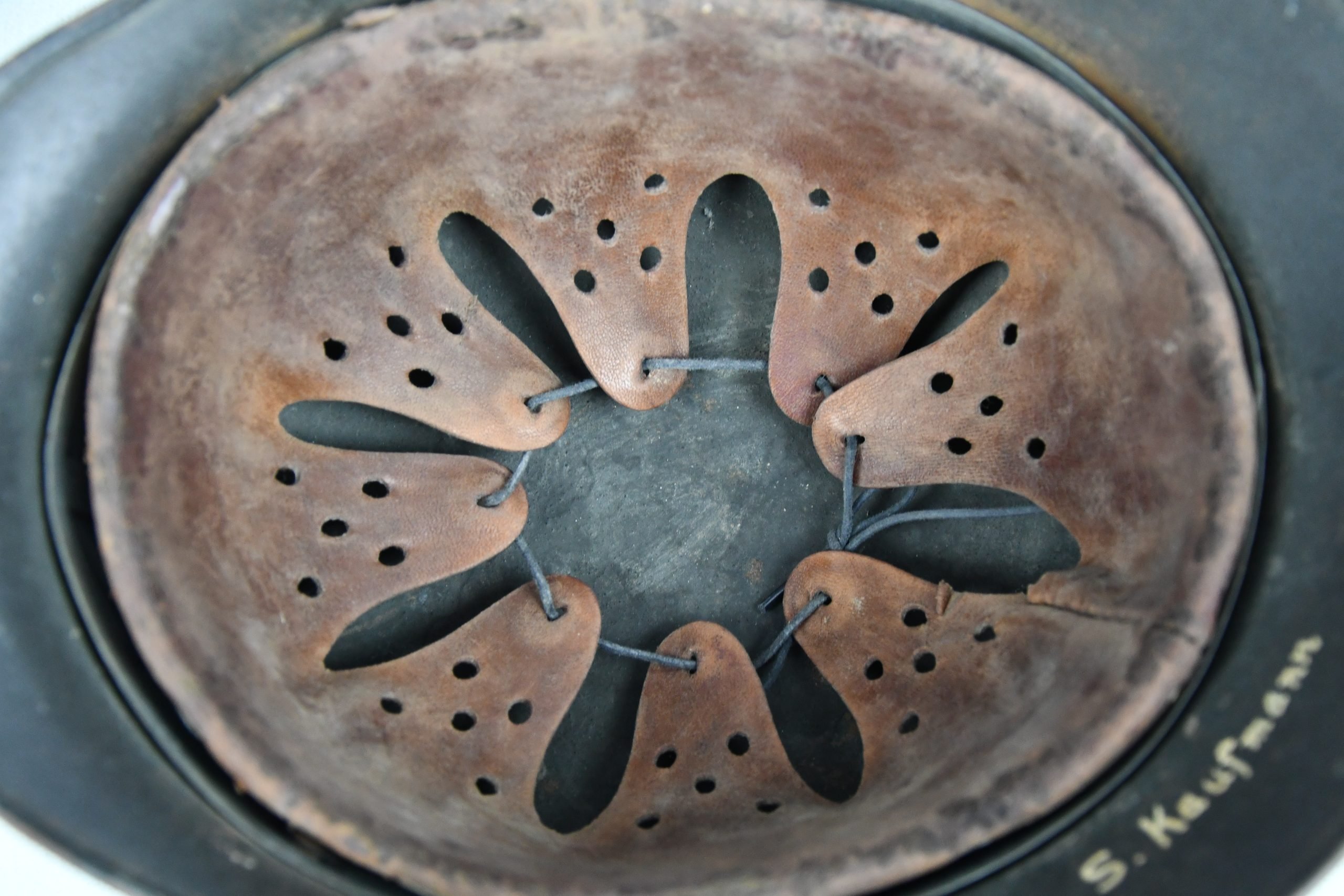 M35 army (Heer) reissued single decal steel helmet Q66 named — image 8