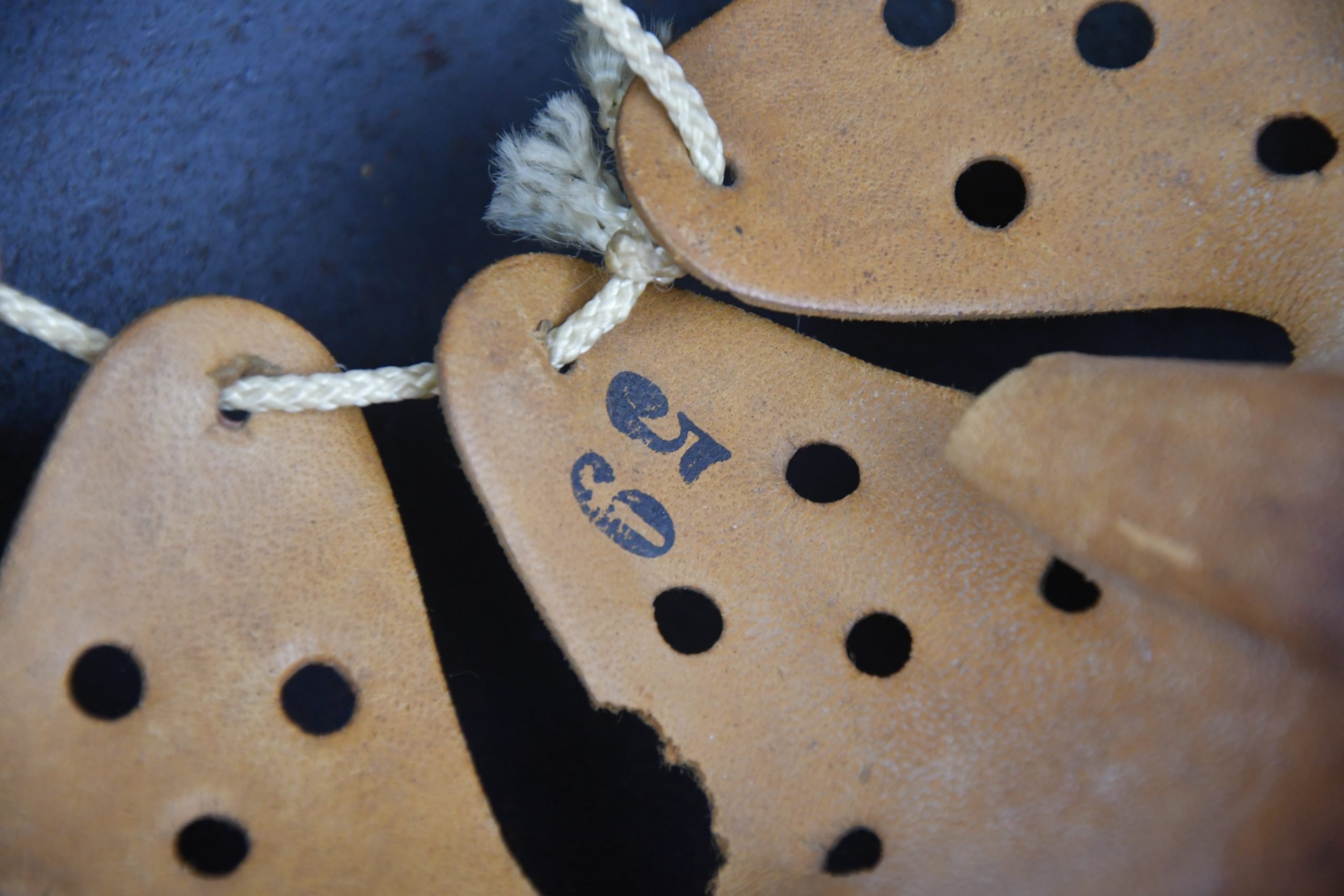 RARE M40 Polizei double decal 'beaded' steel helmet EF68 — image 11