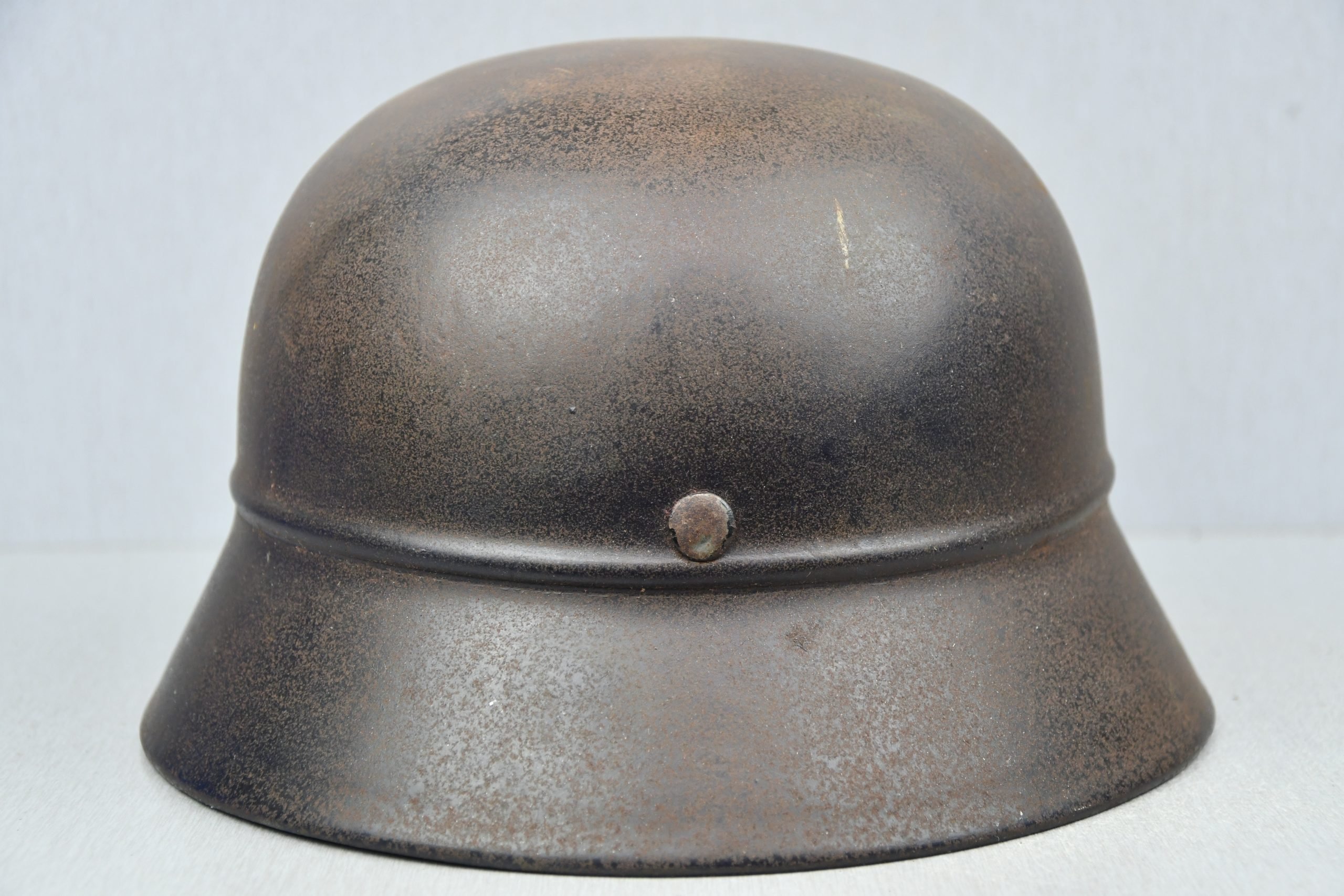 RARE M40 Polizei double decal 'beaded' steel helmet EF68 — image 6