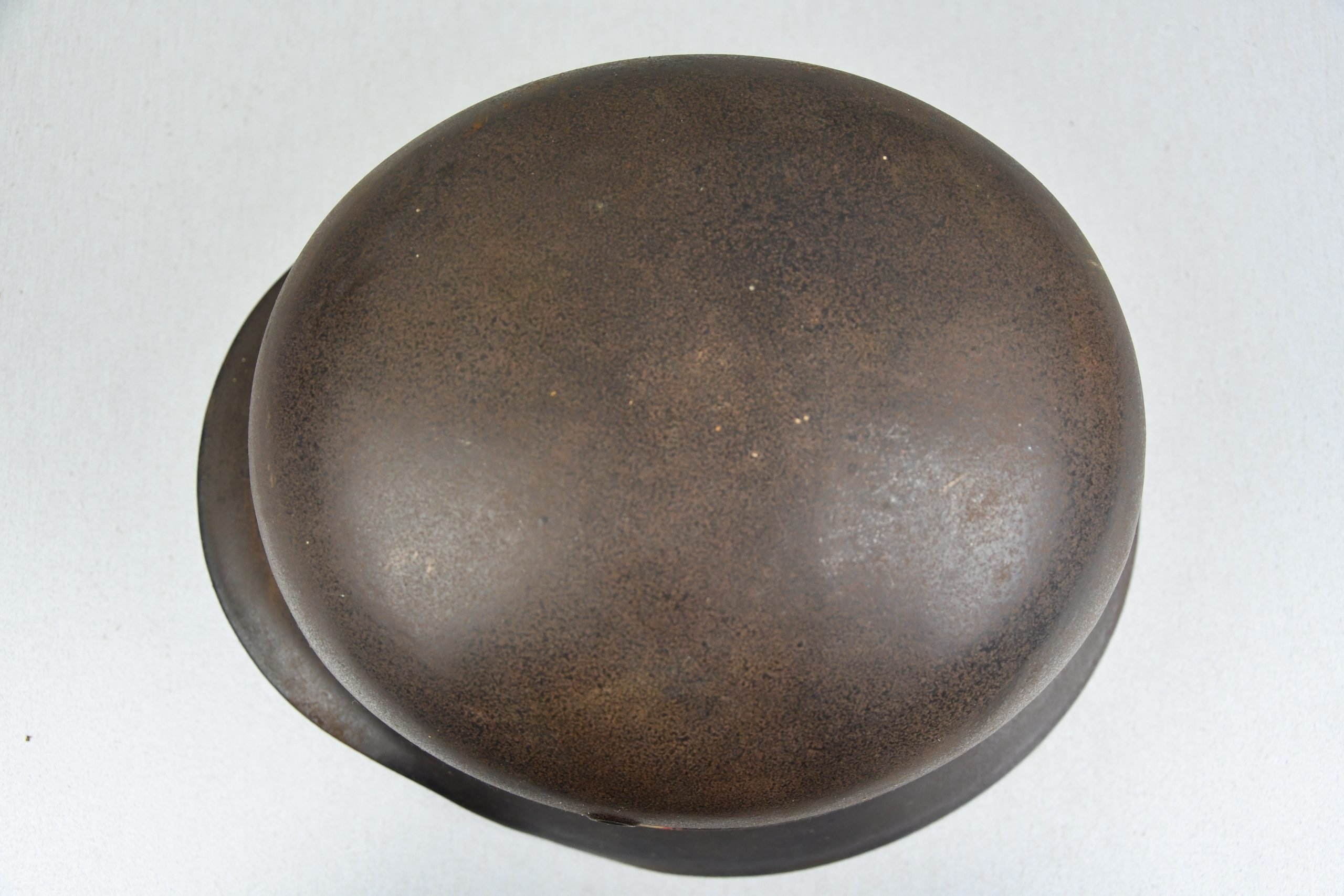 RARE M40 Polizei double decal 'beaded' steel helmet EF68 — image 7