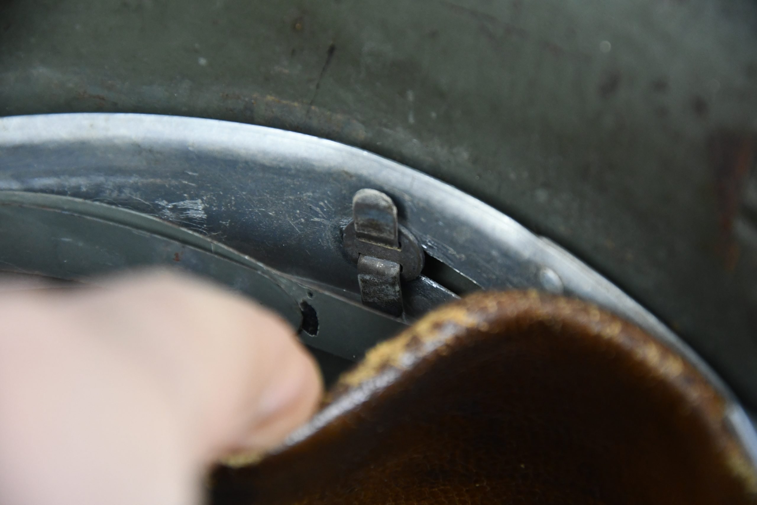 M17 army (Heer) double decal steel helmet named and unit marked Infanterie-Regiment 628 — image 13