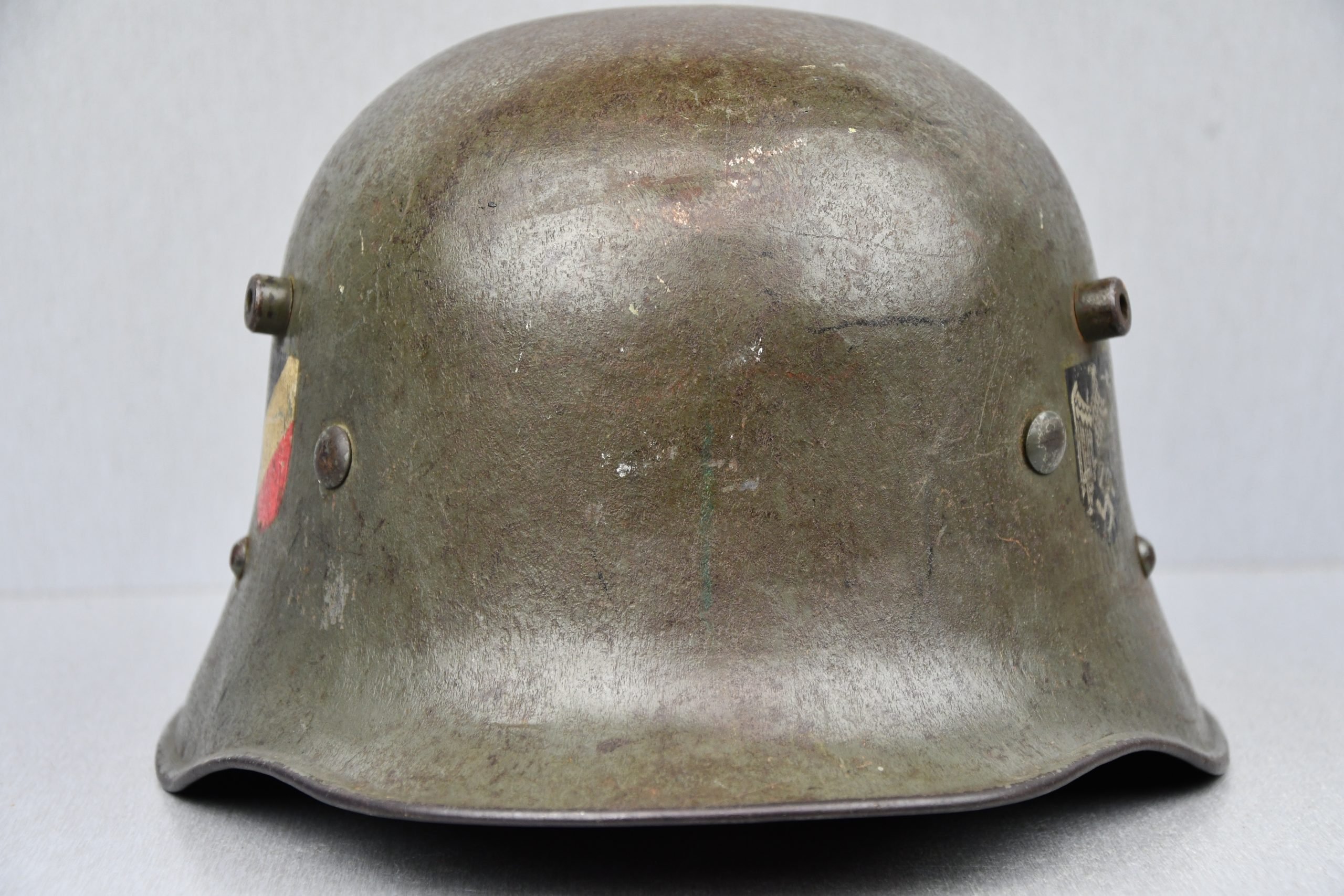 M17 army (Heer) double decal steel helmet named and unit marked Infanterie-Regiment 628 — image 4