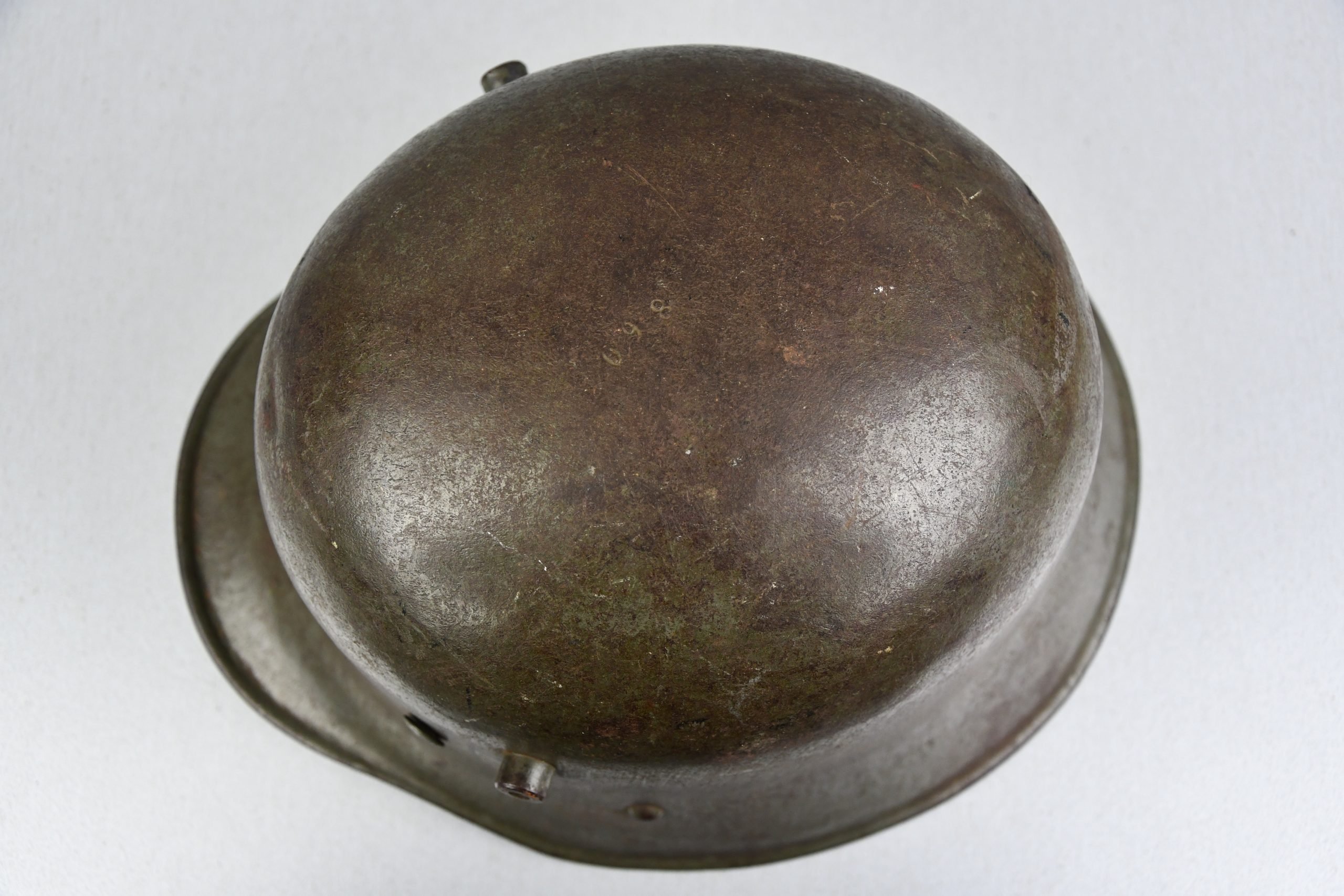 M17 army (Heer) double decal steel helmet named and unit marked Infanterie-Regiment 628 — image 8